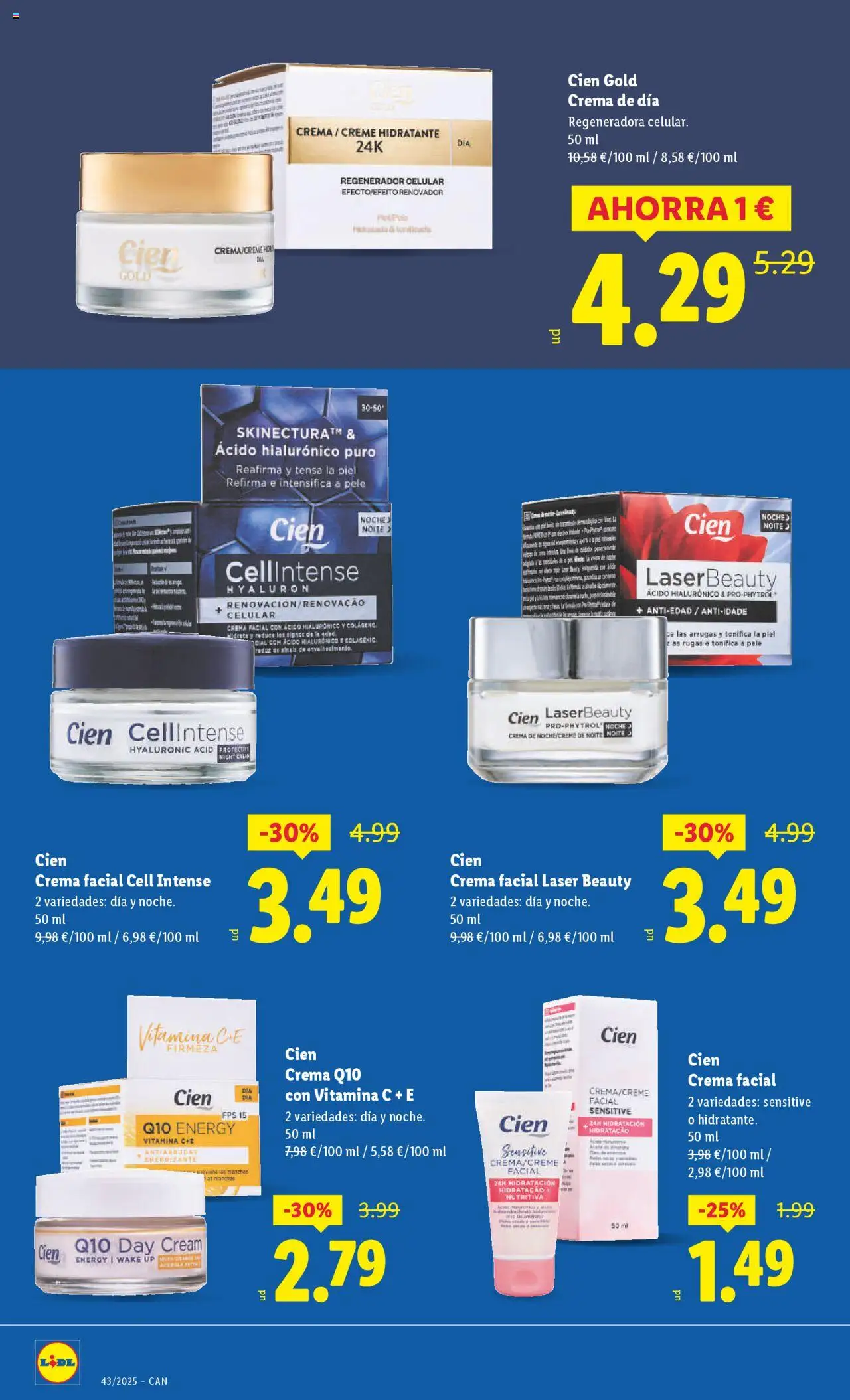 Lidl - Canarias │ válido desde el 20.10.2025 | Página: 18 | Productos: Crema facial, Crema, Crema de día