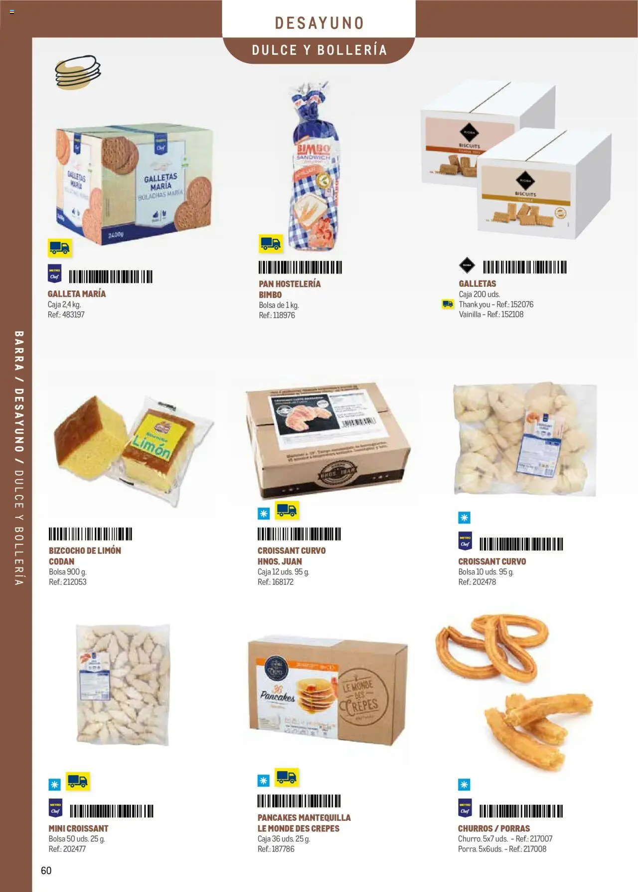 Makro -  Menú y Barra Canarias │ válido desde el 08.09.2025 | Página: 60 | Productos: Pan, Galletas, Bizcocho, Bolsa