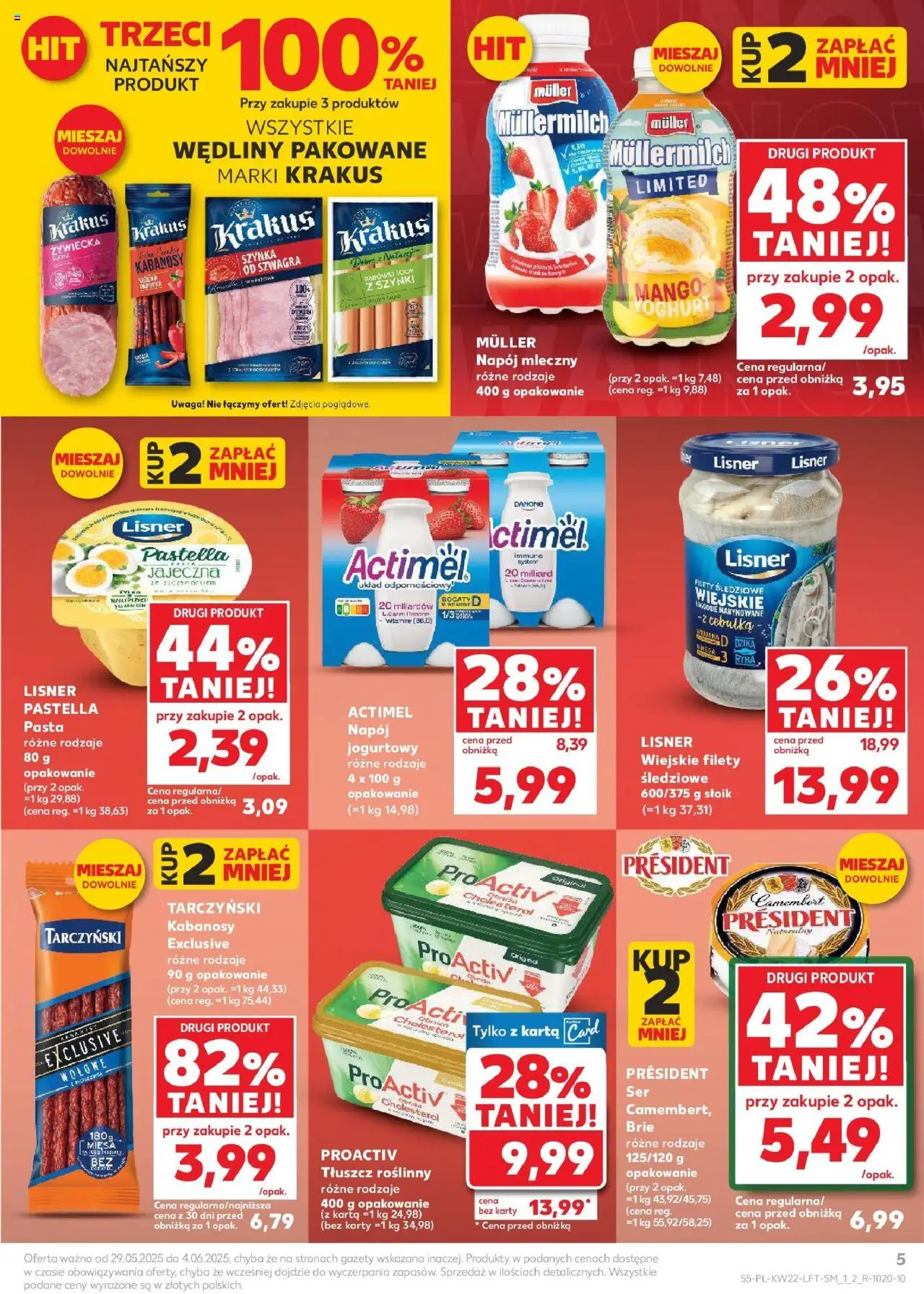 Kaufland gazetka od 29.05.2025 | Strona: 5 | Produkty: Kabanosy, Szynka, Camembert, Wędliny