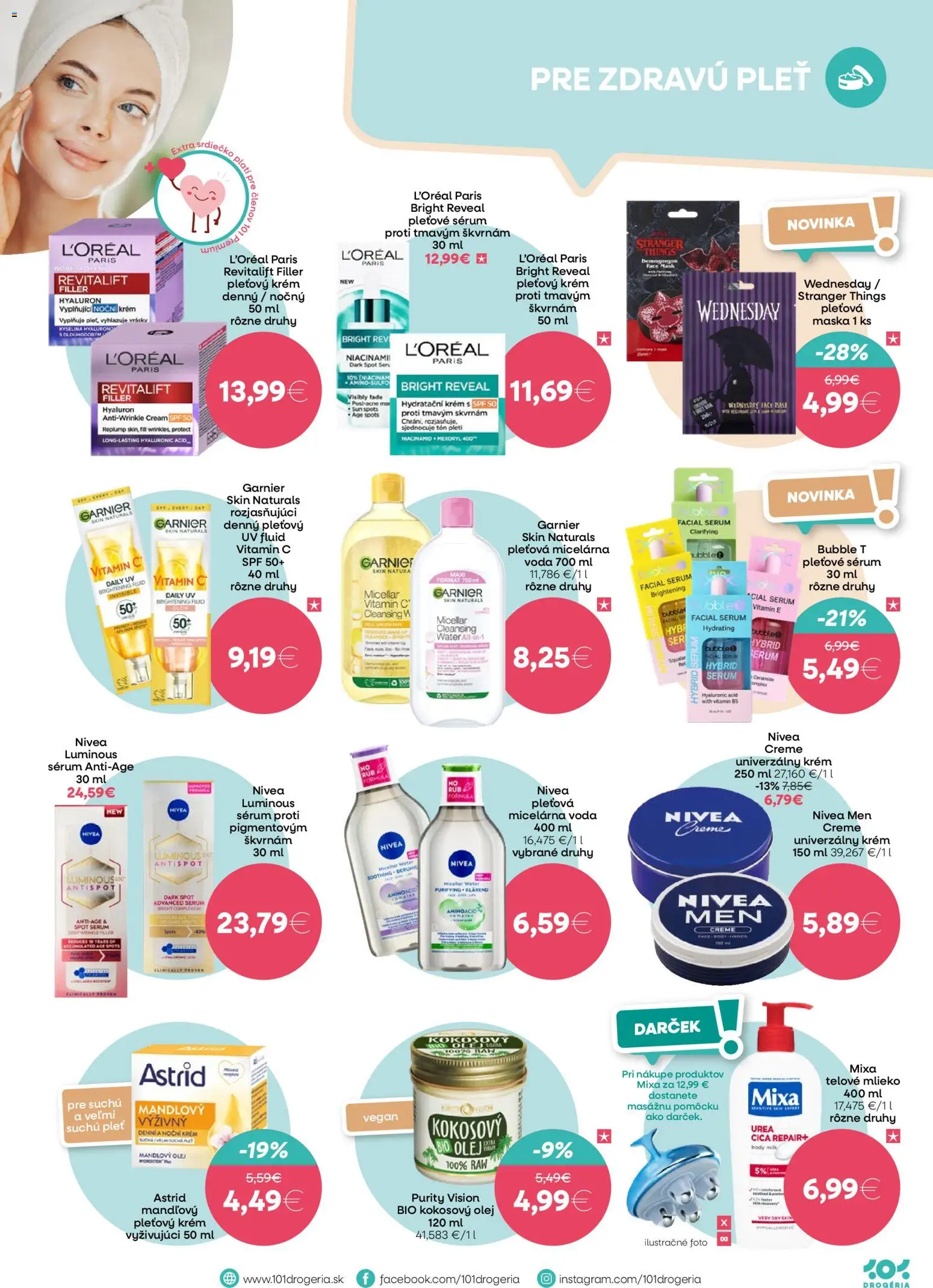 Nové 101 drogerie akcie – leták je platný od 05.11.2025 | Strana: 3 | Produkty: Nivea, Mandľový olej, Telové mlieko, Voda