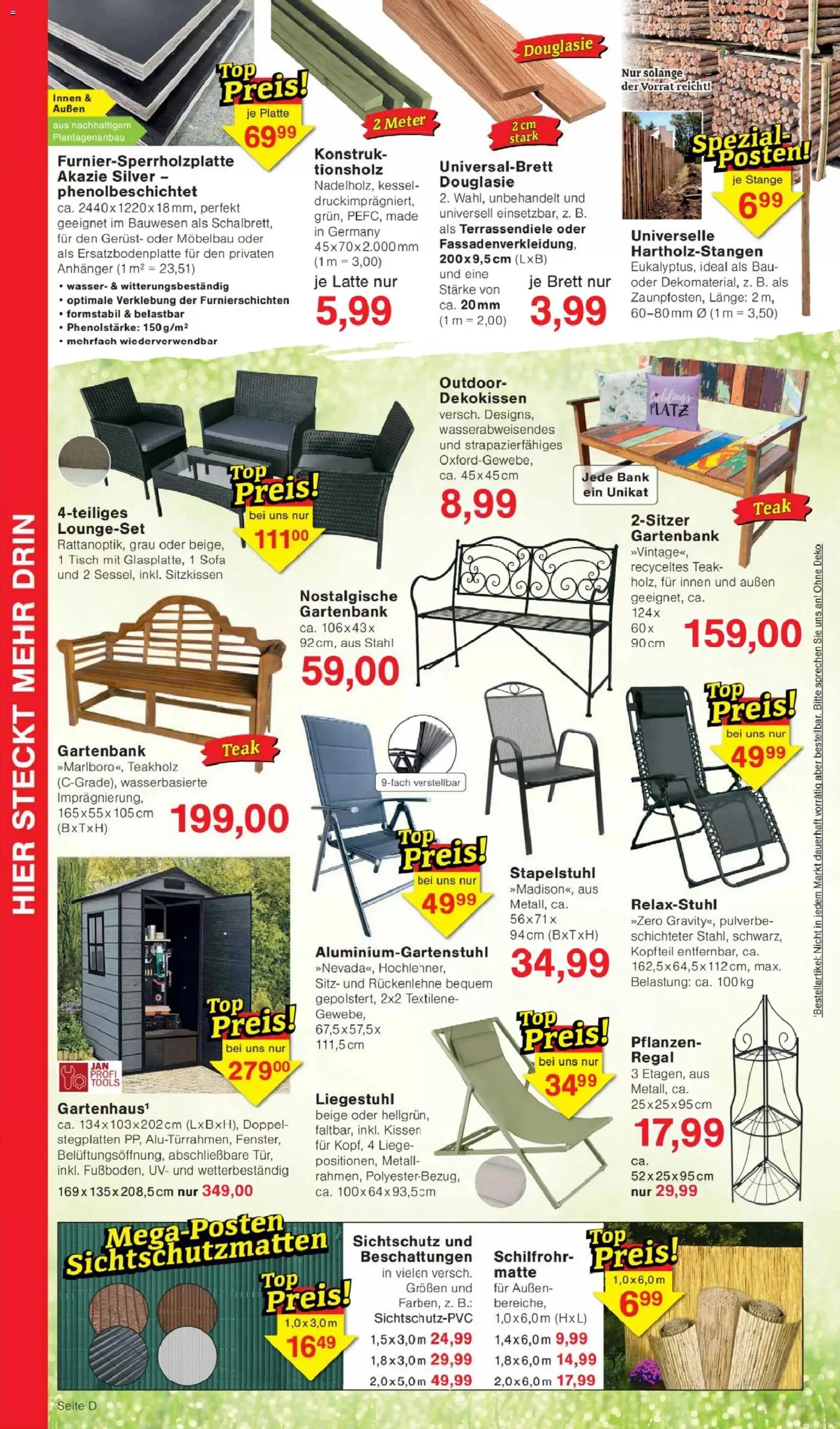 Jawoll Prospekt – gültig ab 27.04.2026 | Seite: 10 | Produkte: Kissen, Liegestuhl, Tisch, Wasser