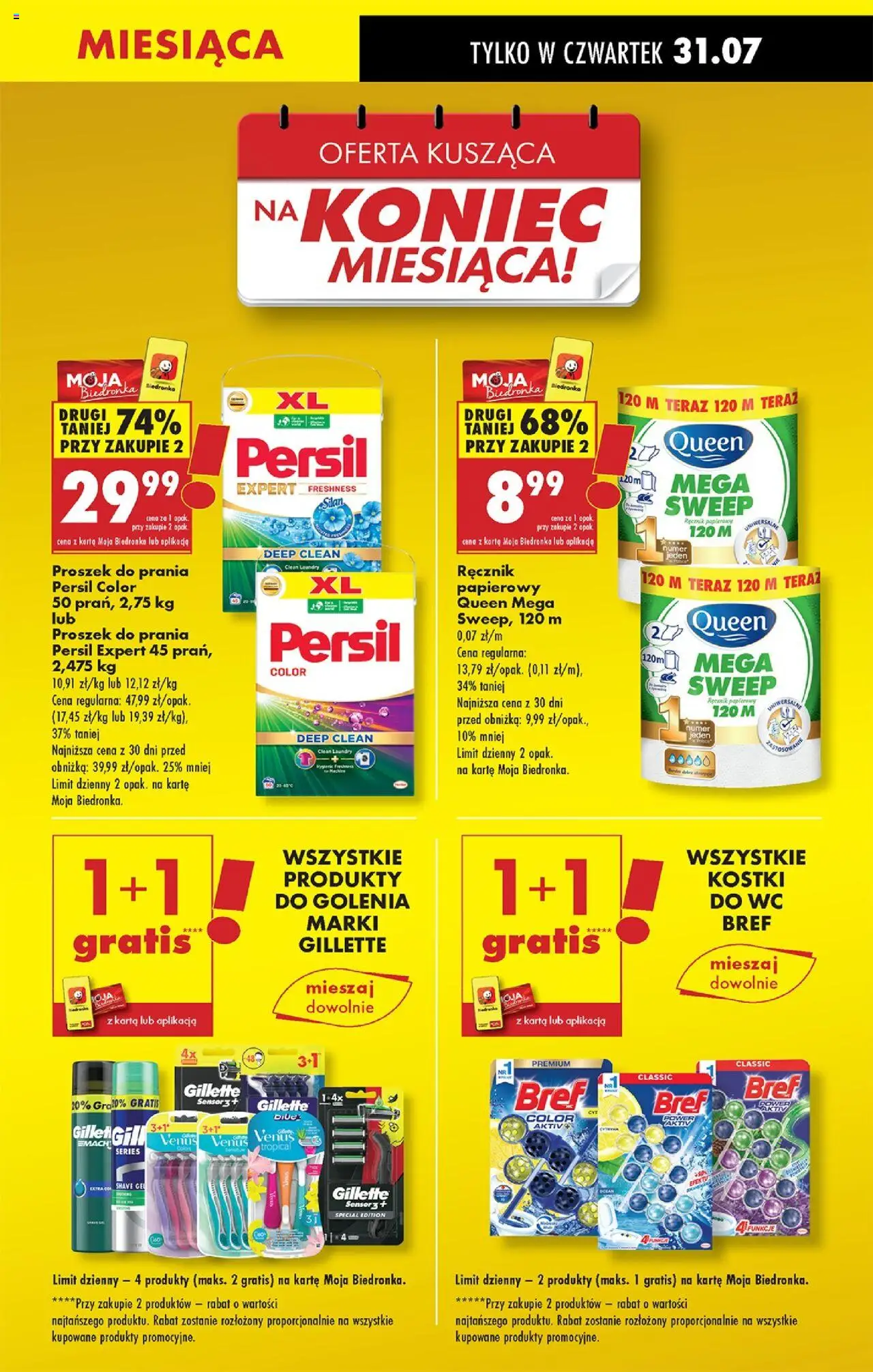 Biedronka gazetka - Oferta W tym tygodniu od 31.07.2025 | Strona: 7 | Produkty: Gillette, Persil, Proszek do prania, Proszek do prania Persil