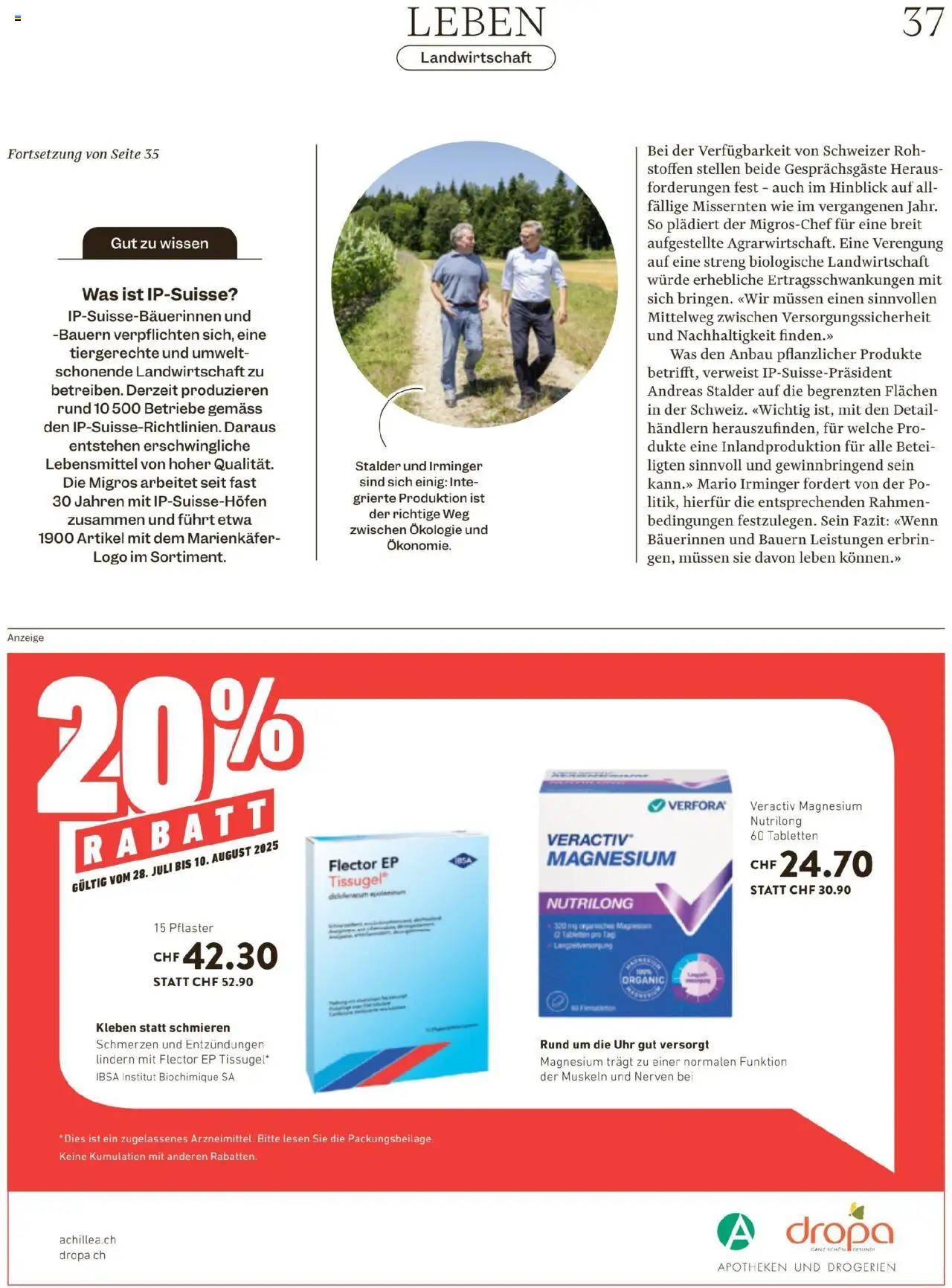 Migros - Magazin ab 28.07.2025 | Seite: 37 | Produkte: Uhr