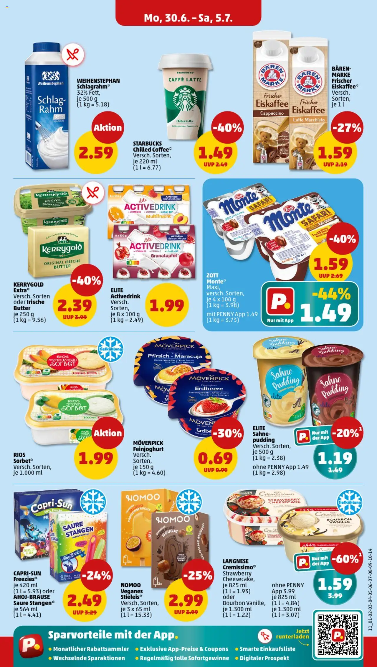 Penny Prospekt 	 - gültig ab dem 30.06.2025 | Seite: 11 | Produkte: Langnese, Starbucks, Mango, Zitronen
