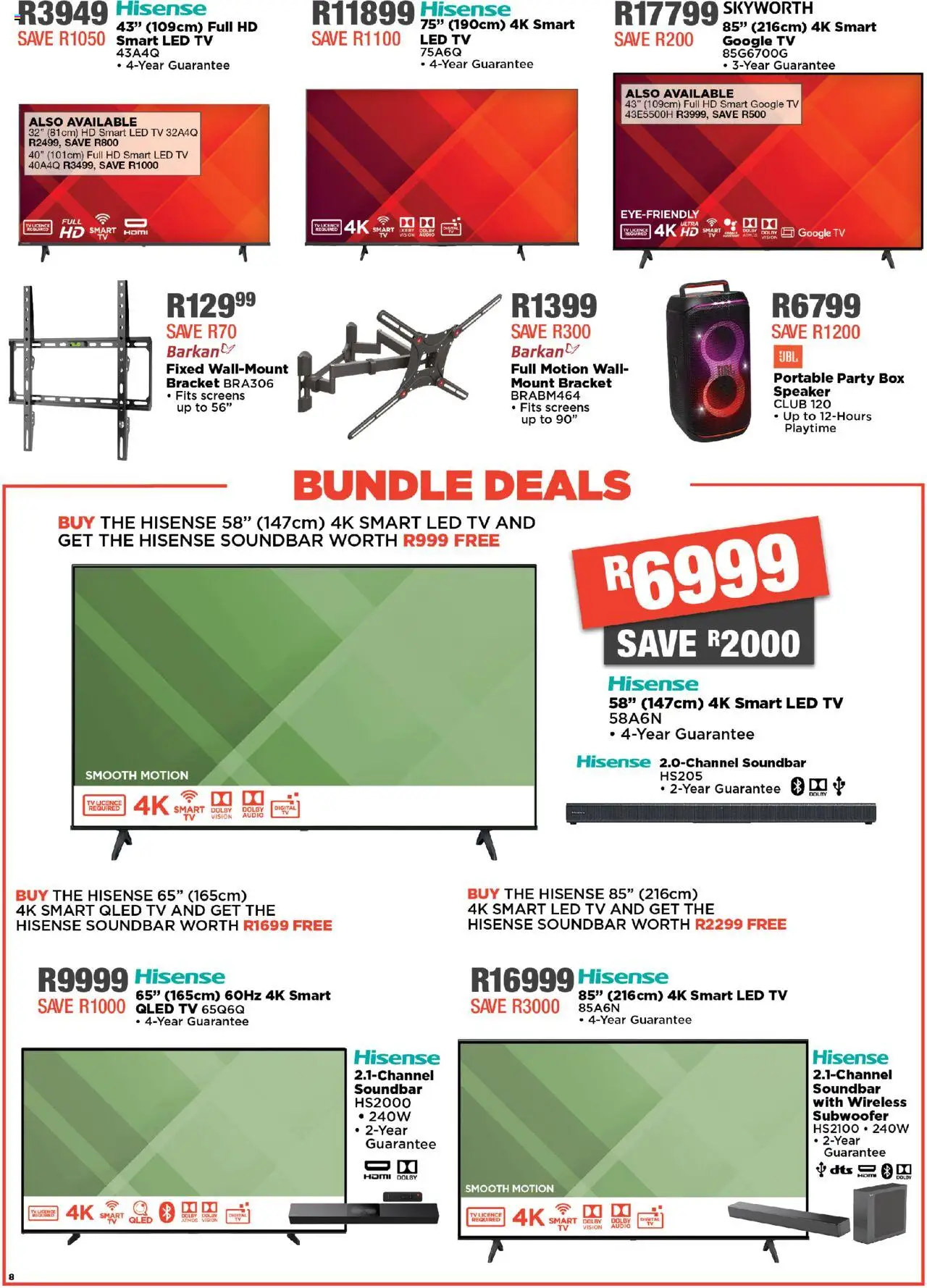 New House and Home catalogue – valid from 06.10.2025 | Page: 8 | Products: Audio, Speaker, Box, Soundbar