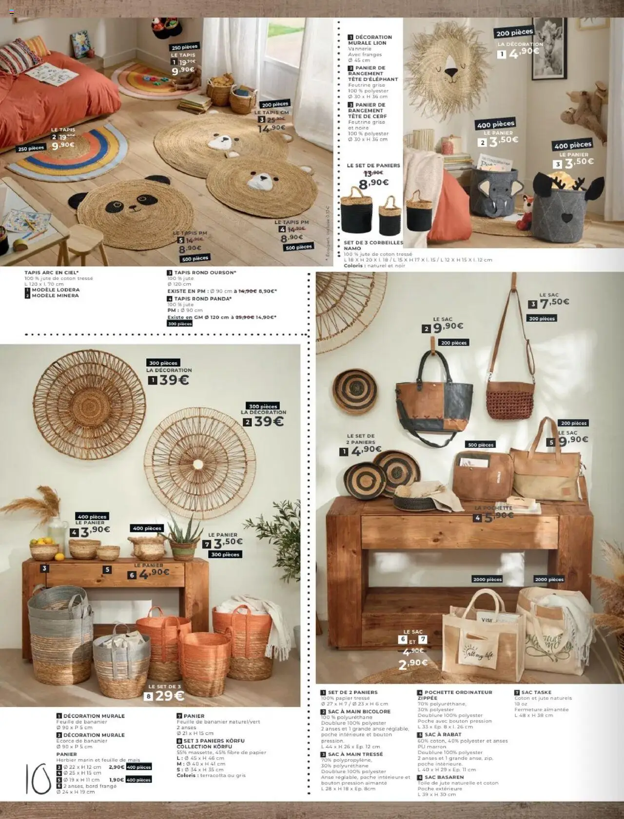 | Page: 10 | Produits: Ordinateur, Bananier, Mais, Panier