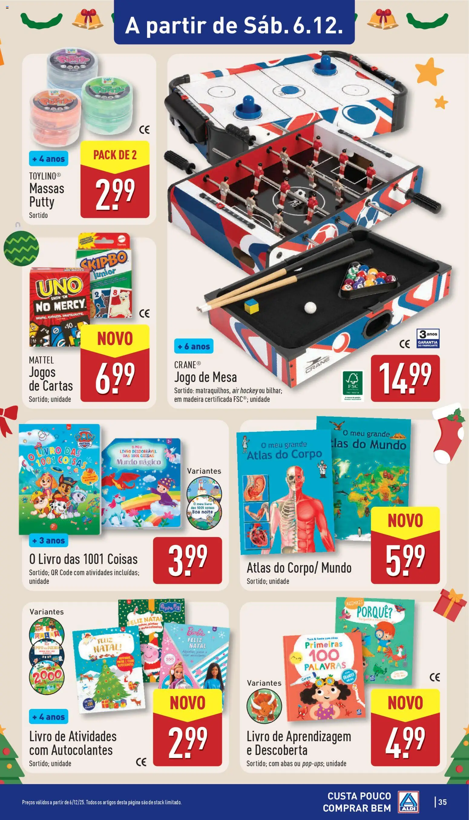 Aldi folheto │ válido de 01.12.2025 | Página: 35 | Produtos: Jogos, Lente, Mesa, Nata
