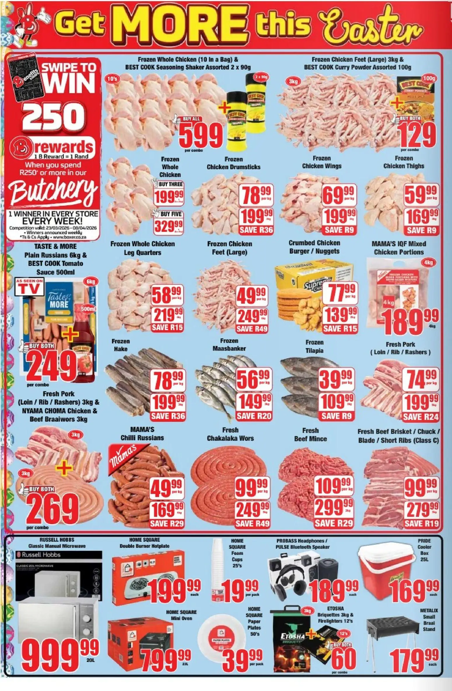 New Boxer catalogue – valid from 23.03.2026 | Page: 2 | Products: Headphones, Oven, Cooler, Beef