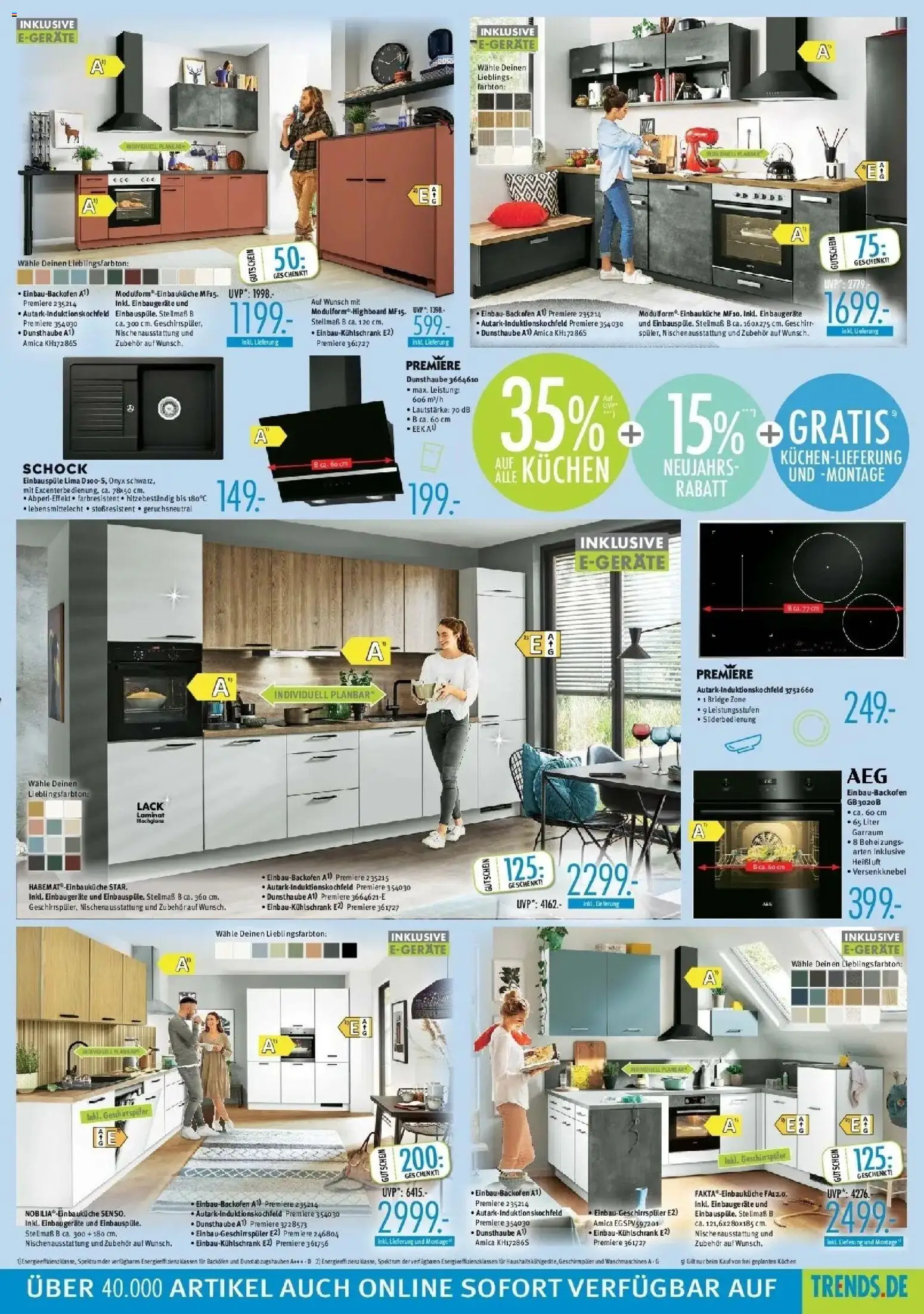 Trends - Ostermann Trends: Neue Möbel wirken Wunder. – gültig ab 09.01.2025 | Seite: 7 | Produkte: Geschirrspüler, Einbauküche, Kuchen