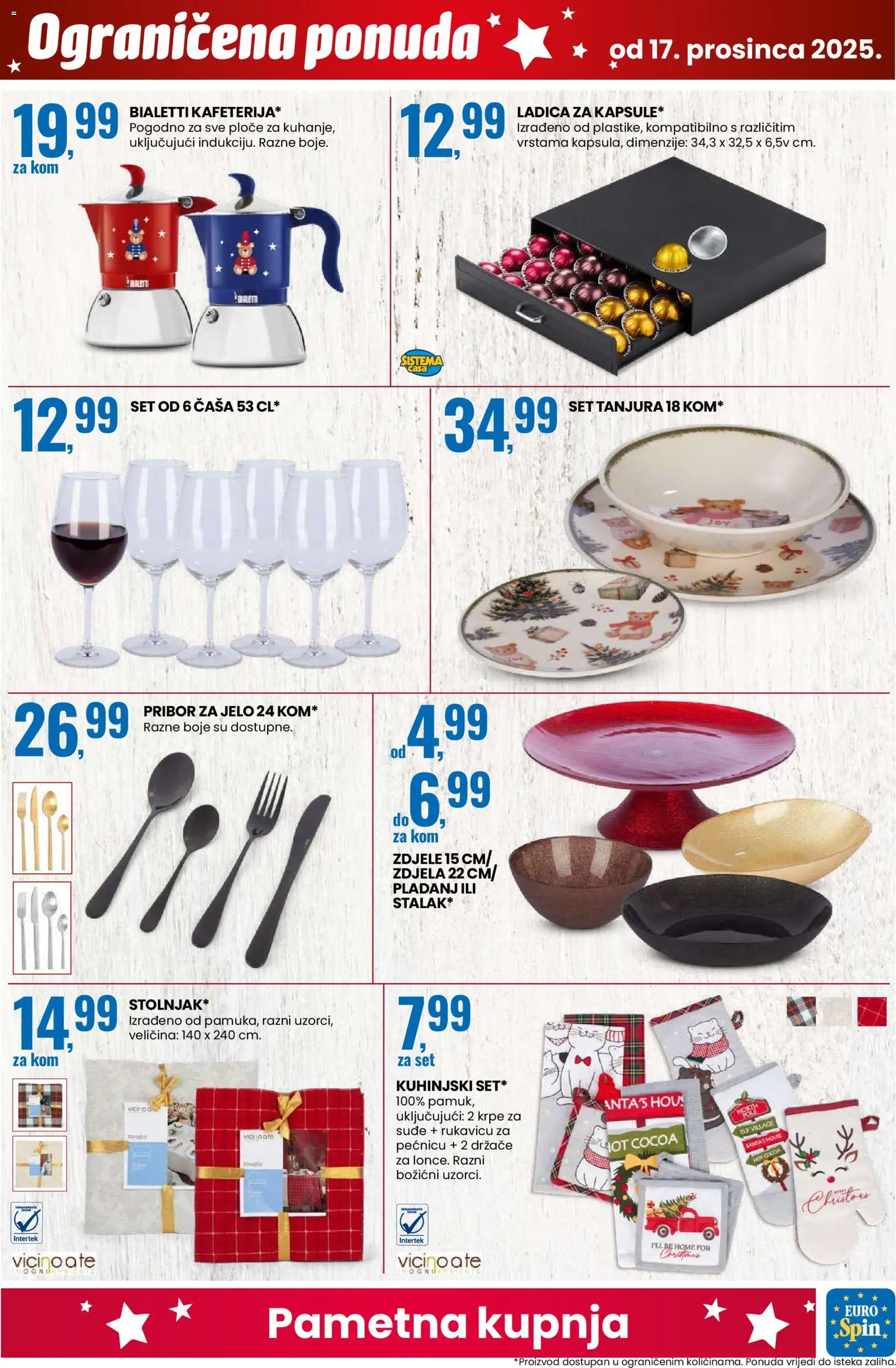 Eurospin katalog | vrijedi od 17.12.2025 | Stranica: 21 | Proizvodi: Set tanjura, Zdjela, Pribor za jelo, Pladanj