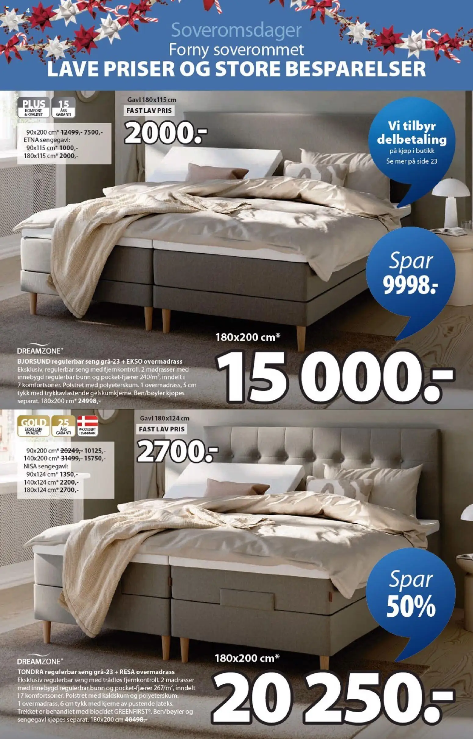 {H1} | Side: 4 | Produkter: Overmadrass, Суміш дитяча, Seng, Sengegavl