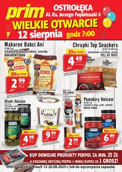 Pogląd oferty "Prim Market Gazetka - Wielkie Otwarcie Ostrołęka dodatkowa" - ważna od 12.08.2025