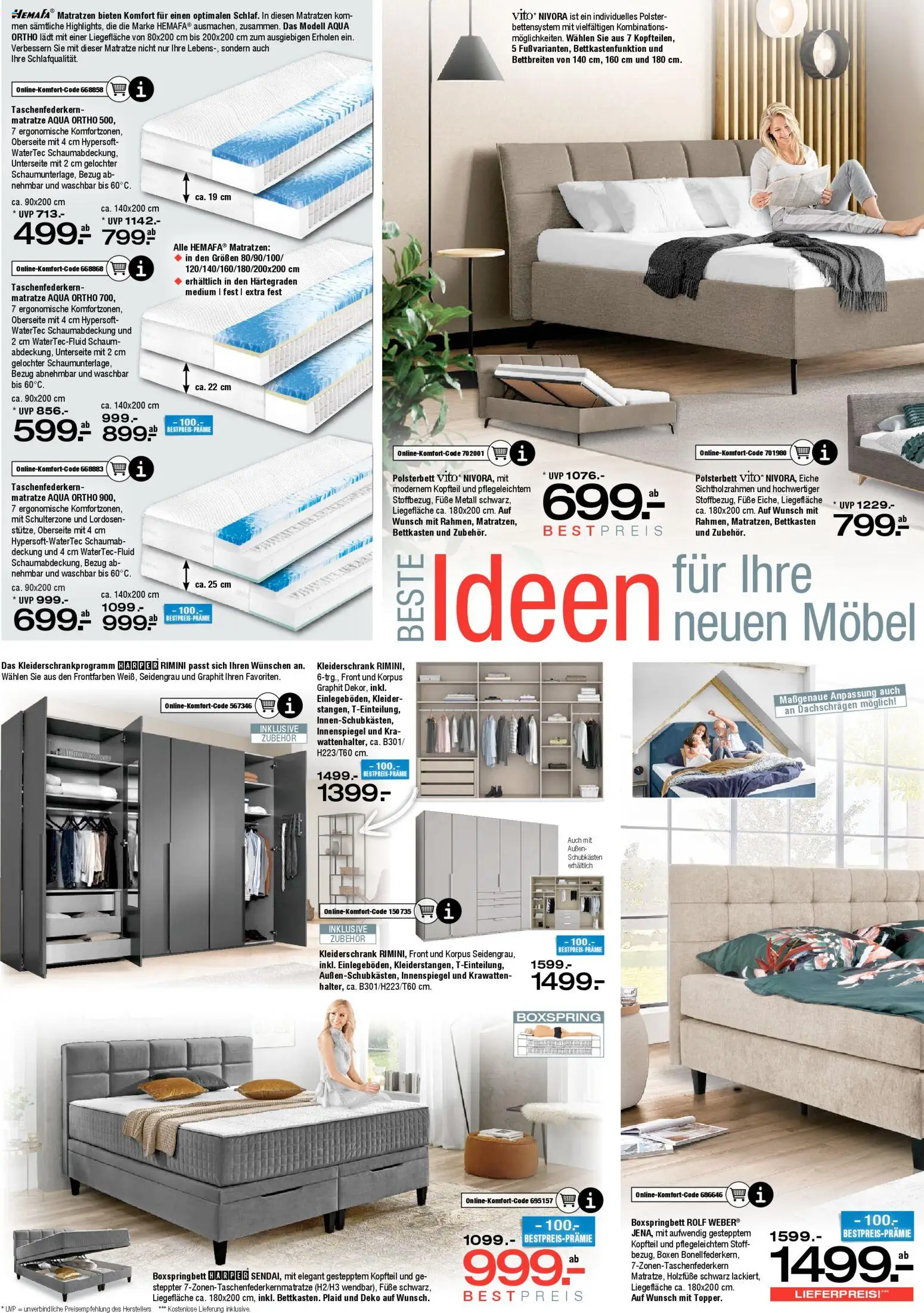 Ostermann Prospekt 	 – gültig ab 25.10.2025 | Seite: 8 | Produkte: Matratze, Kleiderschrank, Boxspringbett, Polsterbett
