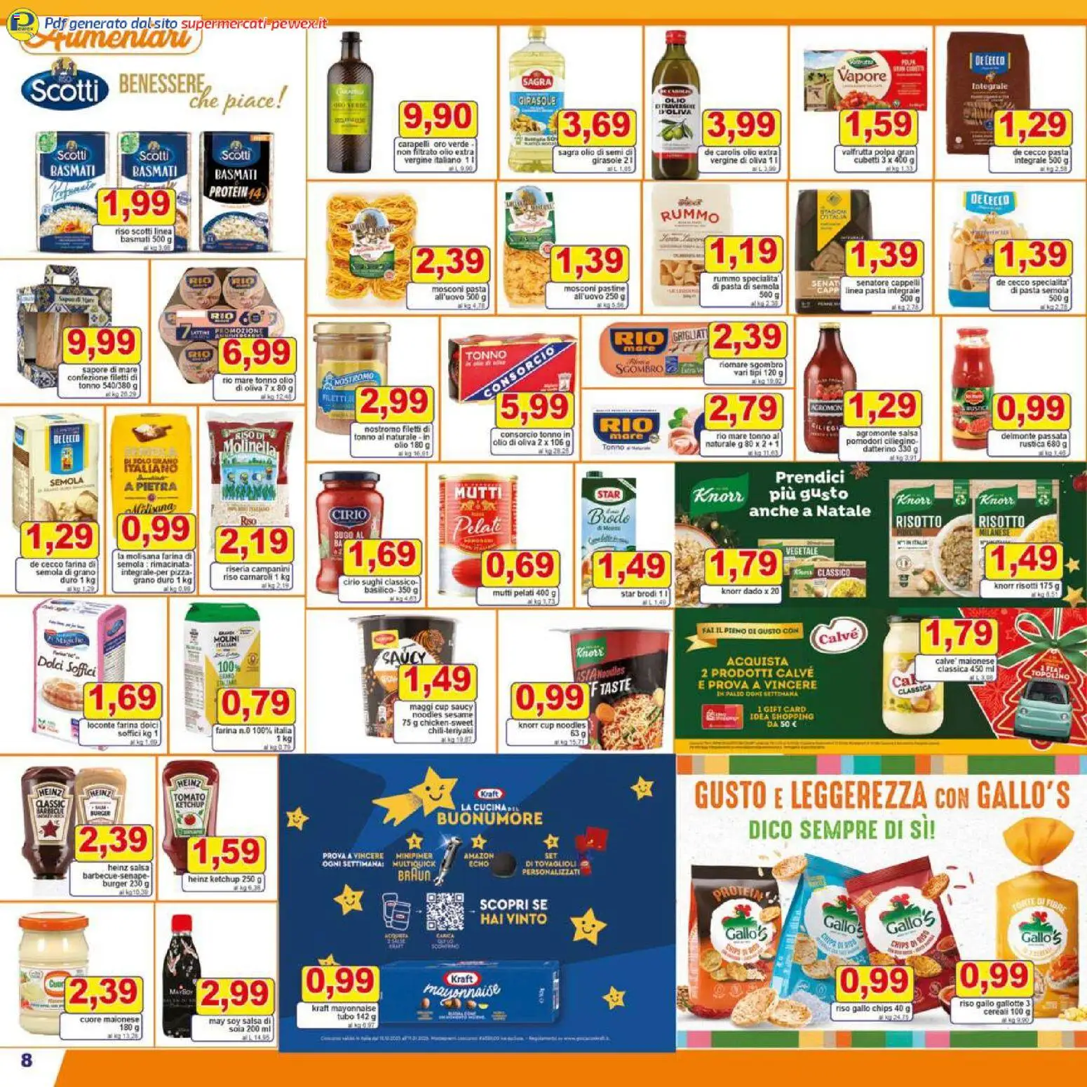 Volantino Pewex del 27.12.2025 | Pagina: 8 | Prodotti: Barbecue, Farina, Olio extra vergine, Sgombro