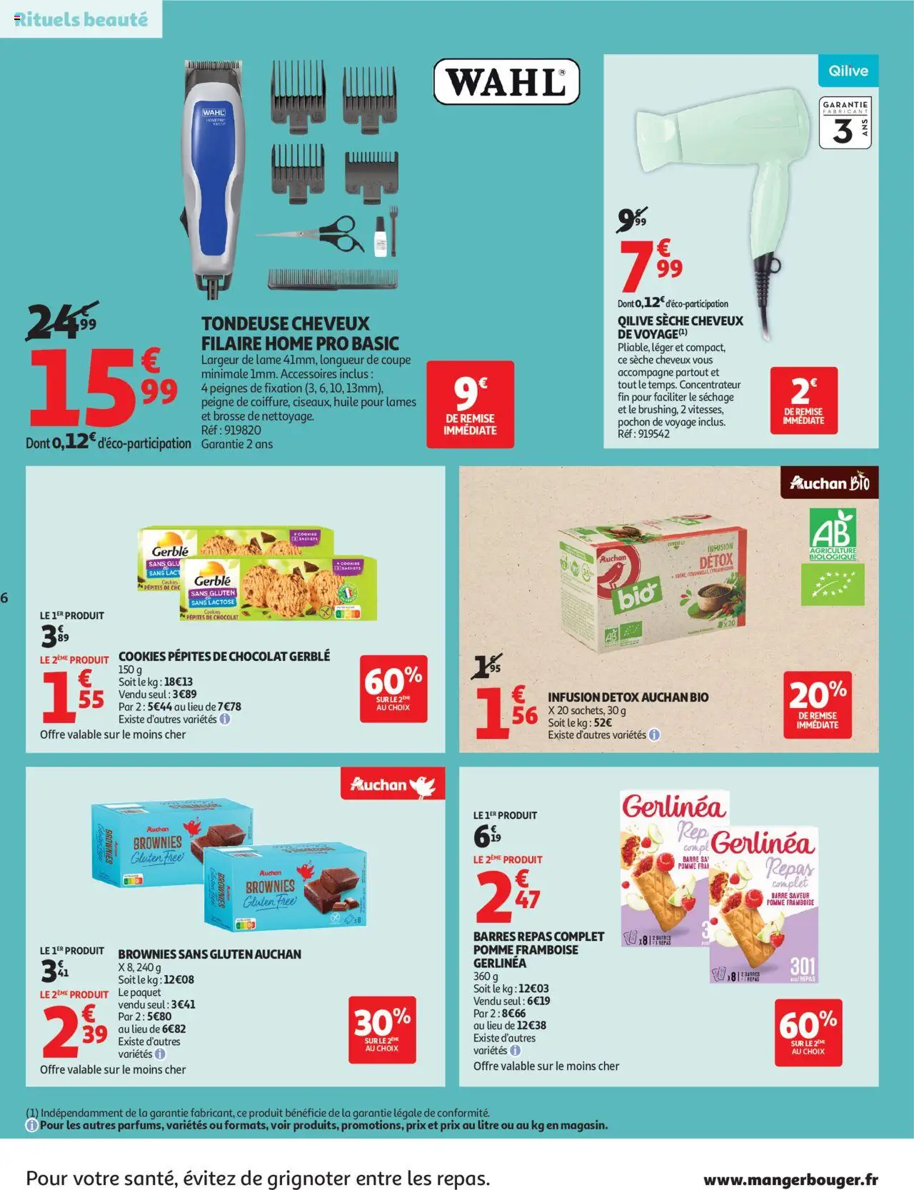  | Page: 6 | Produits: Infusion, Tondeuse, Cookies, Huile