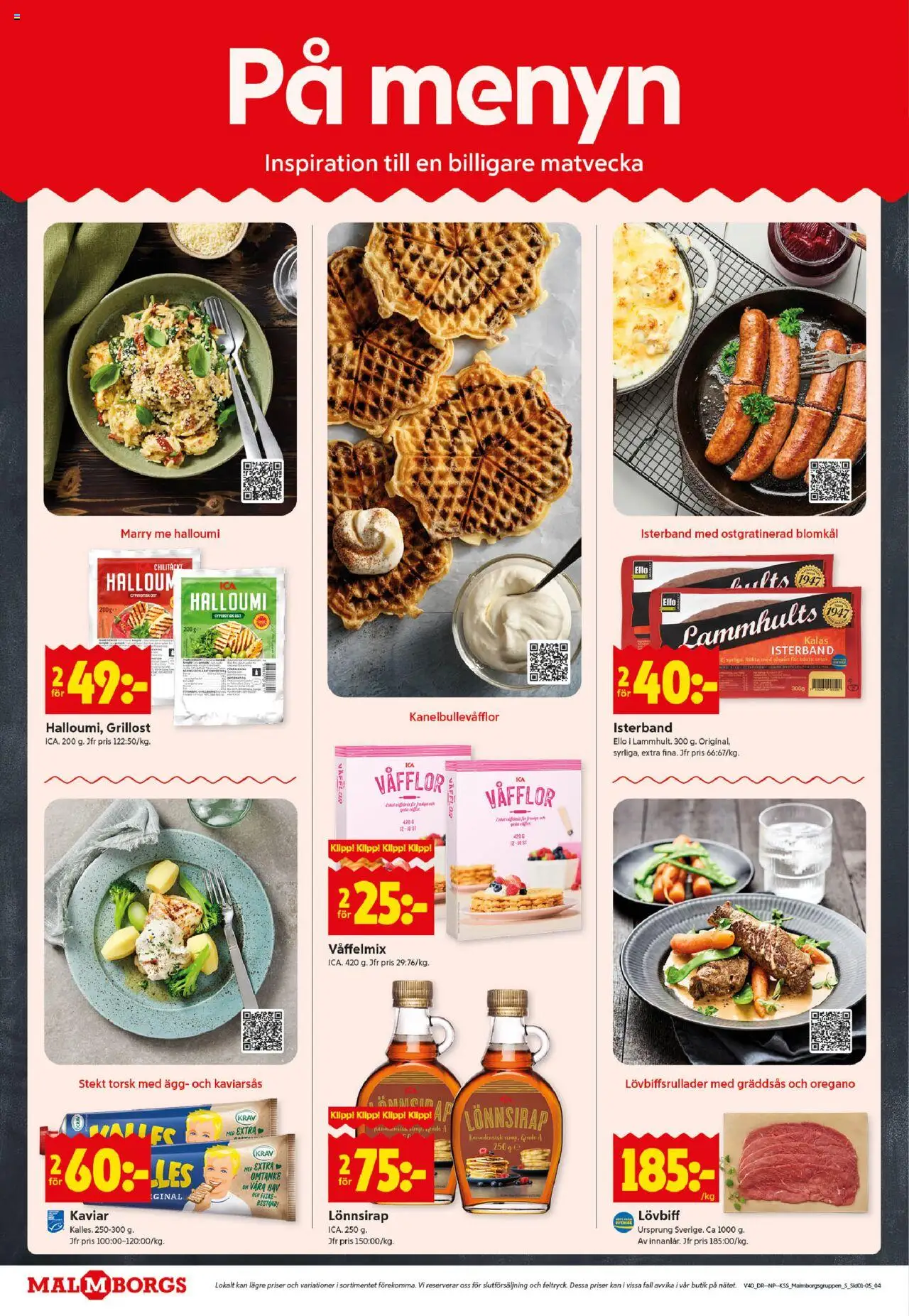 ICA Kvantum reklamblad aktuell från 29.09.2025 | Sida: 4 | Produkter: Halloumi, Lövbiff, Oregano, Ost