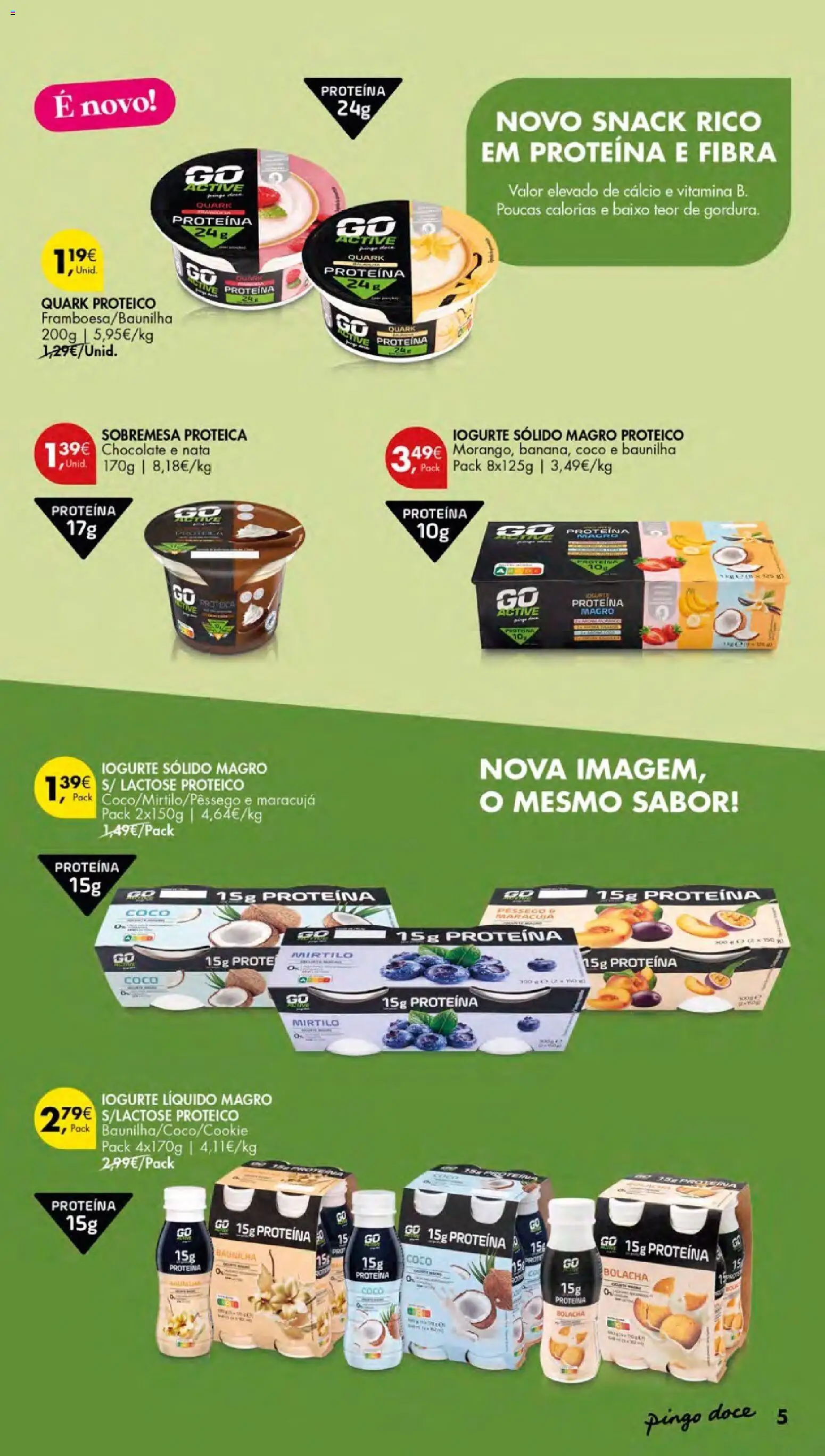 Pingo Doce - Escolhas Equilibradas Açores │ válido de 12.02.2026 | Página: 5 | Produtos: Cálcio, Chocolate, Nata, Iogurte liquido