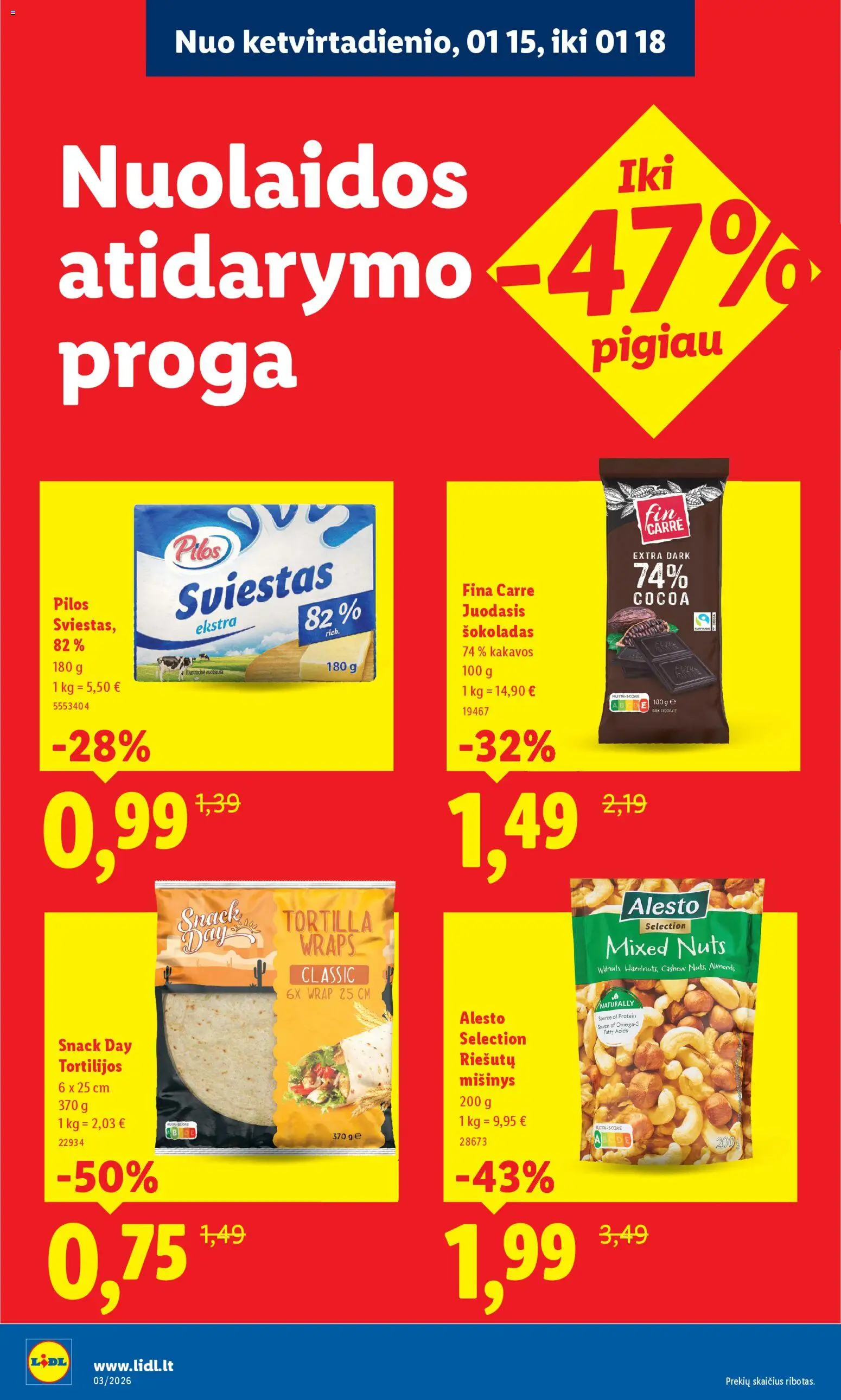 LIDL akcijos nuo 15.01.2026 | Puslapis: 6 | Prekių: Sviestas, Šokoladas