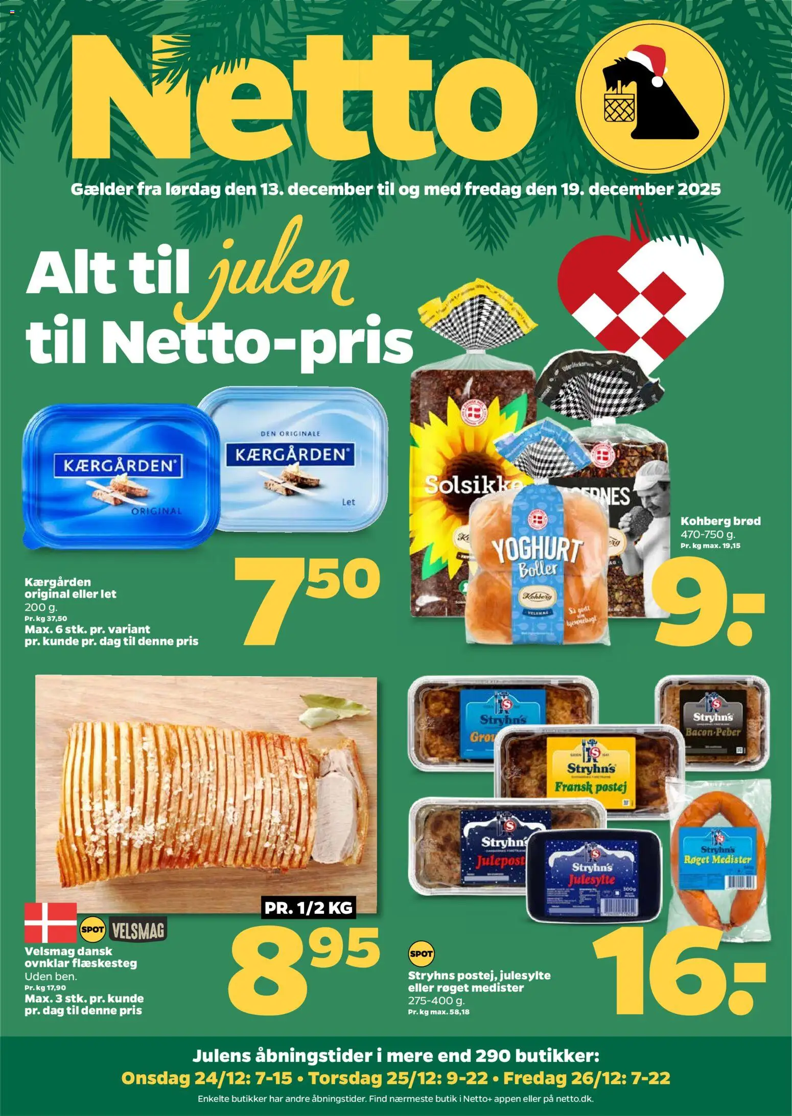 Netto tilbudsavis – gyldig fra 12.12.2025 | Side: 1 | Produkter: Paté, Yoghurt, Brød, Flæskesteg