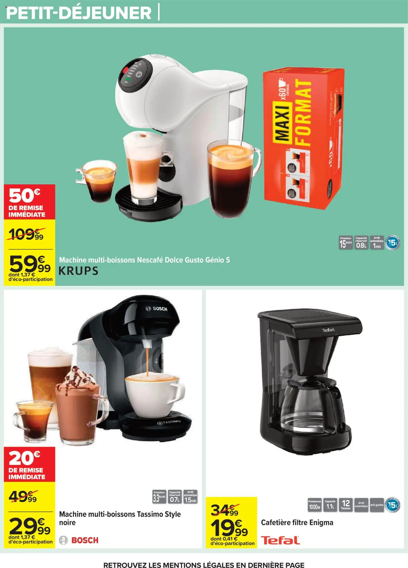 {H1} | Page: 18 | Produits: Filtre, Cafetière, Tassimo, Tefal