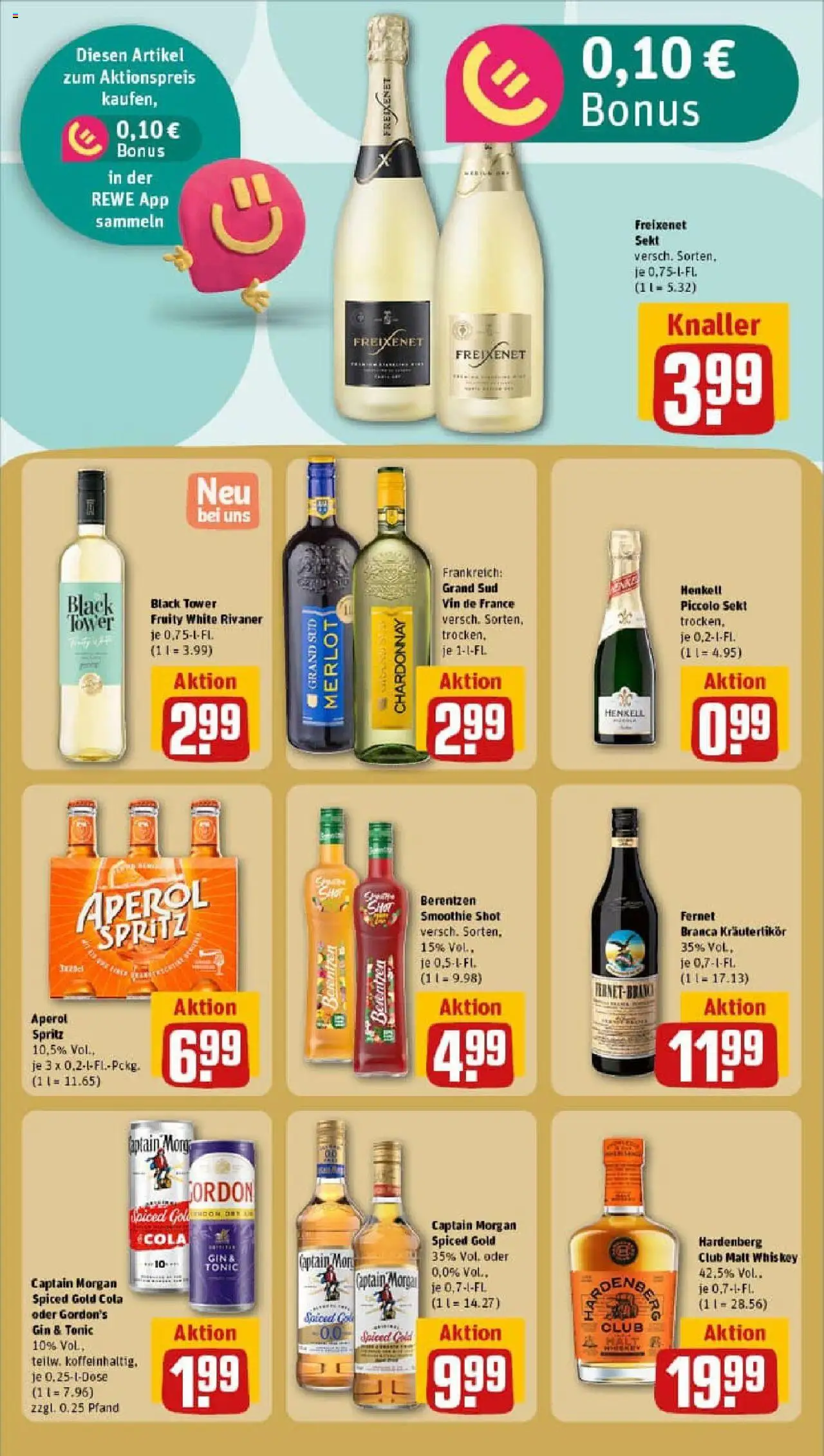 Rewe prospekt Saulheim	 - gültig ab dem 13.07.2025 | Seite: 18 | Produkte: Cola, Captain morgan, Whiskey, Berentzen