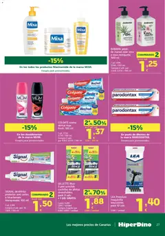 Vista previa HiperDino folleto válido desde el 09.04.2026 | Página: 27 | Productos: Jabón, Loción corporal, Aceite, Δαμάσκηνο
