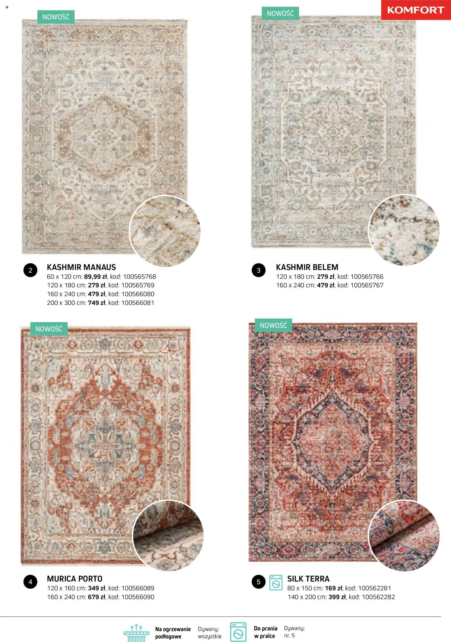 Komfort gazetka - Katalog dywanów od 17.03.2026 | Strona: 55 | Produkty: Dywany