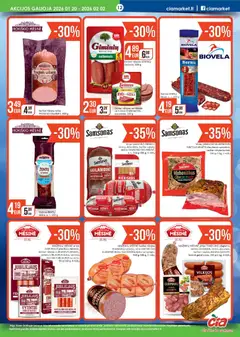 ČIA MARKET leidinys galioja nuo 20.01.2026 | Puslapis: 12 | Prekių: Kiaulienos, Dešrelės, Saliamis, Dešra
