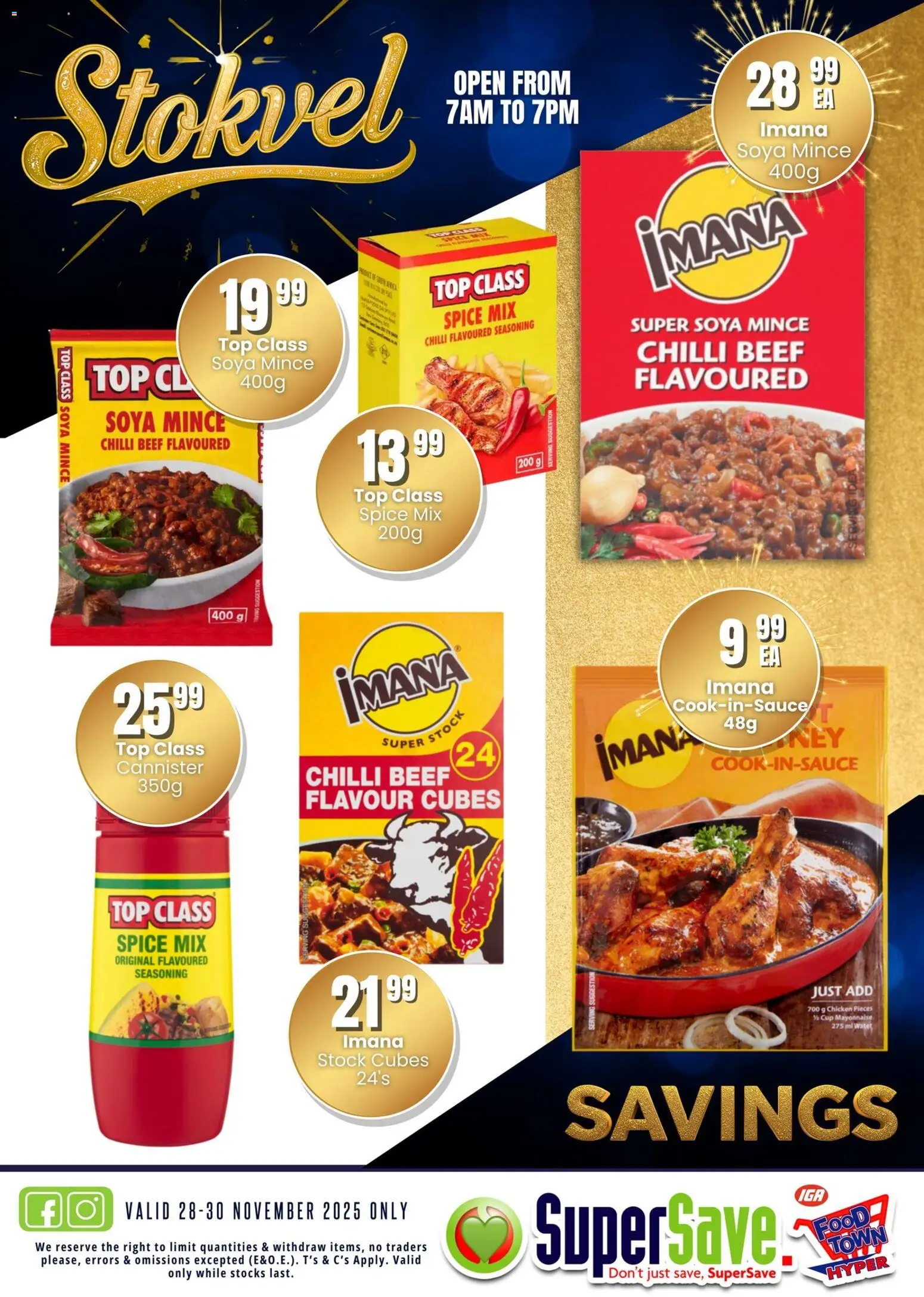 New Super Save catalogue – valid from 28.11.2025 | Page: 31 | Products: Seasoning, Stock, Soya mince, Water