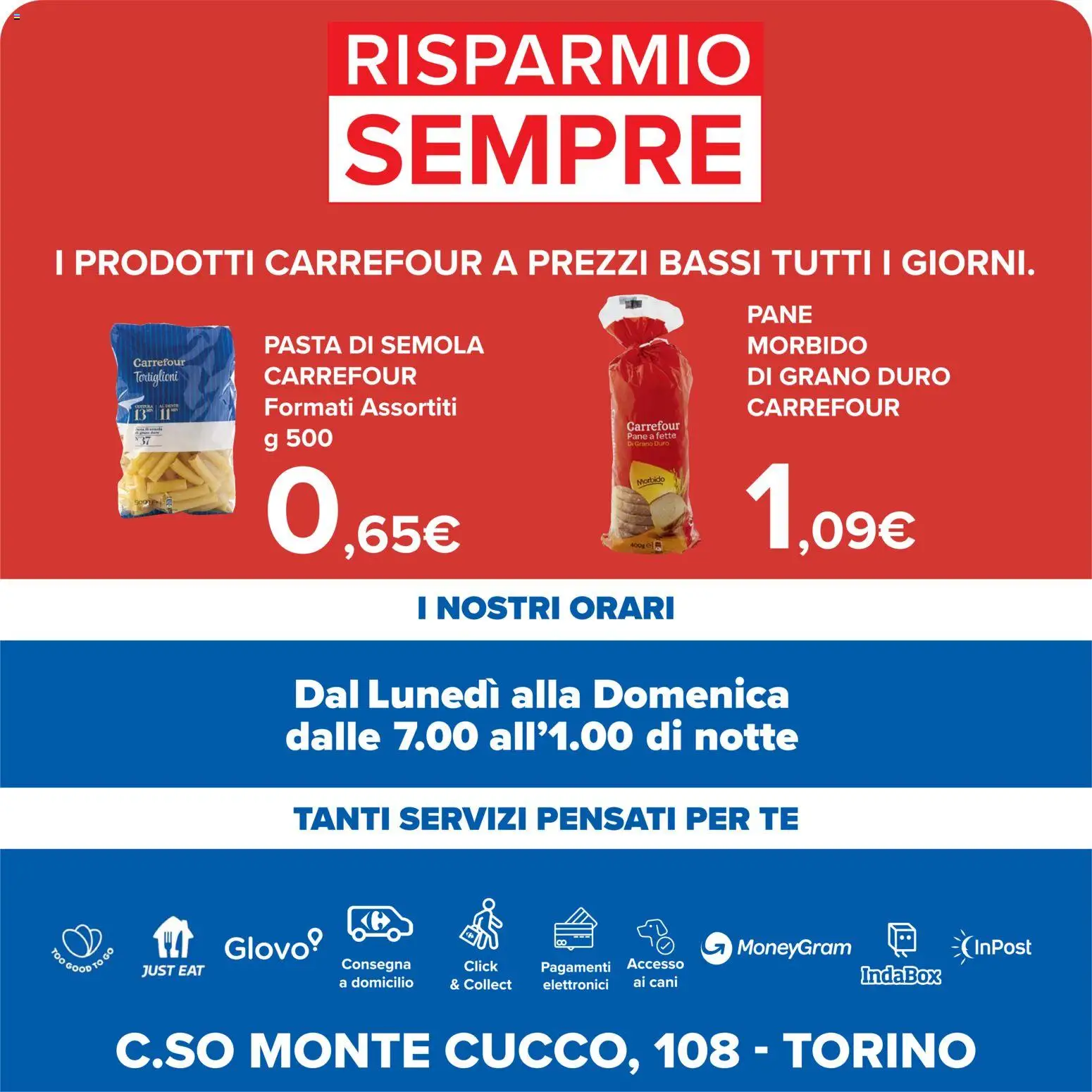 Volantino Carrefour del 02.12.2025 | Pagina: 4 | Prodotti: Pane, Tè, Pasta