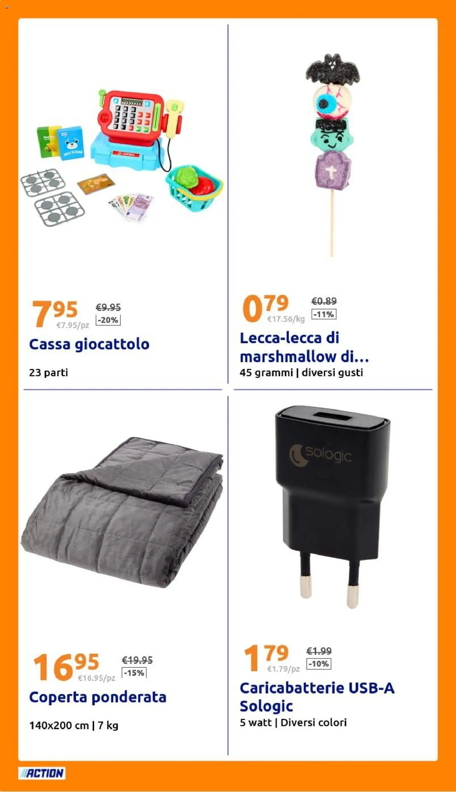 Volantino Action del 29.10.2025 | Pagina: 28 | Prodotti: Coperta, Caricabatterie