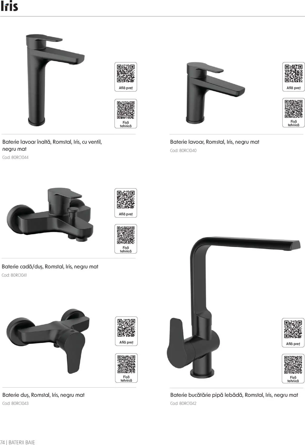 Catalog Romstal – valabil de la 25.11.2024 | Pagină: 74 | Produse: Baterie bucătărie, Bucătărie, Lavoar, Baterii