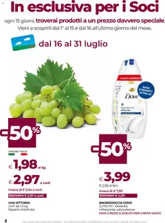 Volantino COOP del 17.07.2025 | Pagina: 2 | Prodotti: Uva, The