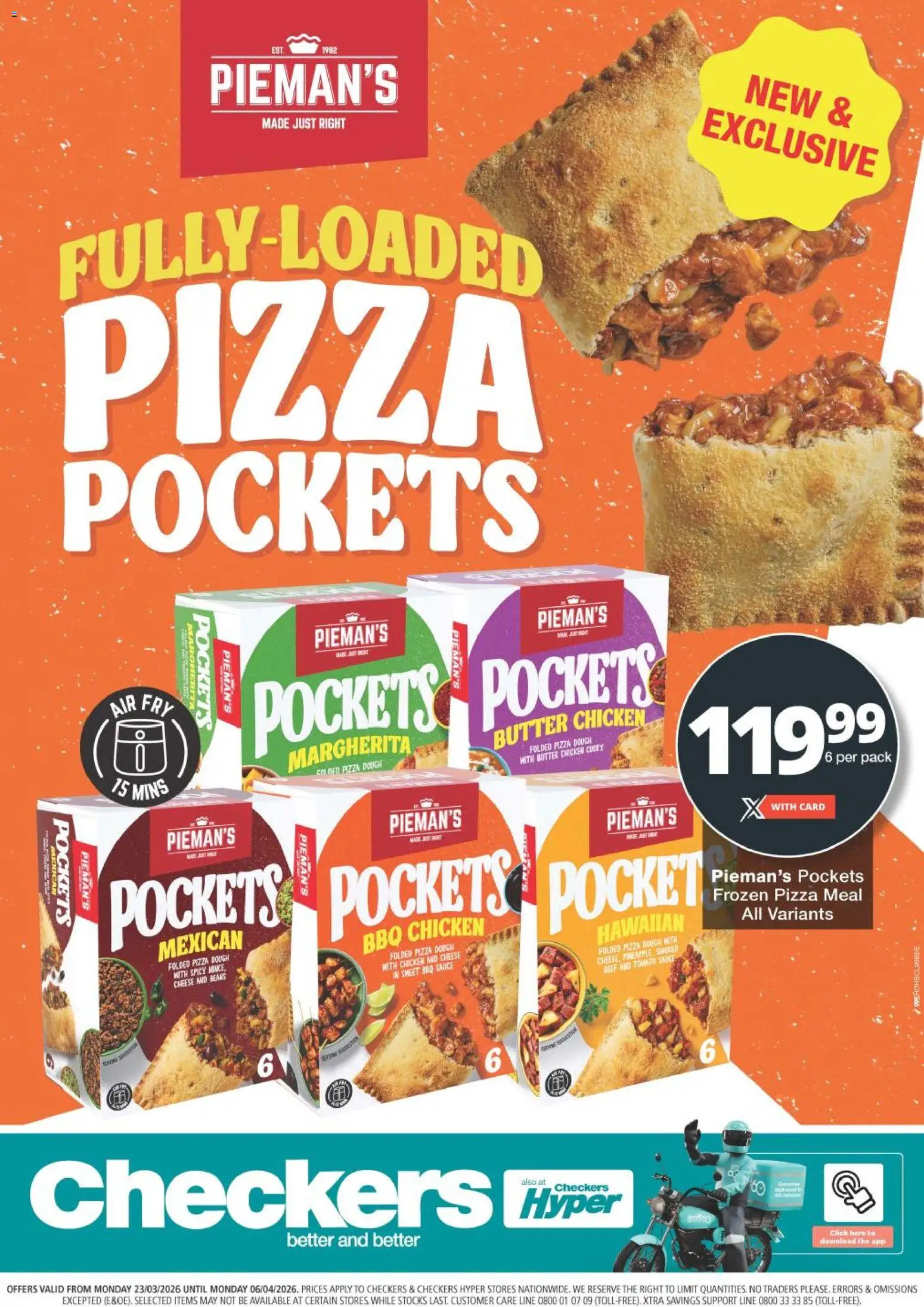 New Checkers catalogue – valid from 23.03.2026 | Page: 17 | Products: Butter, Pizza, Chicken, Beef