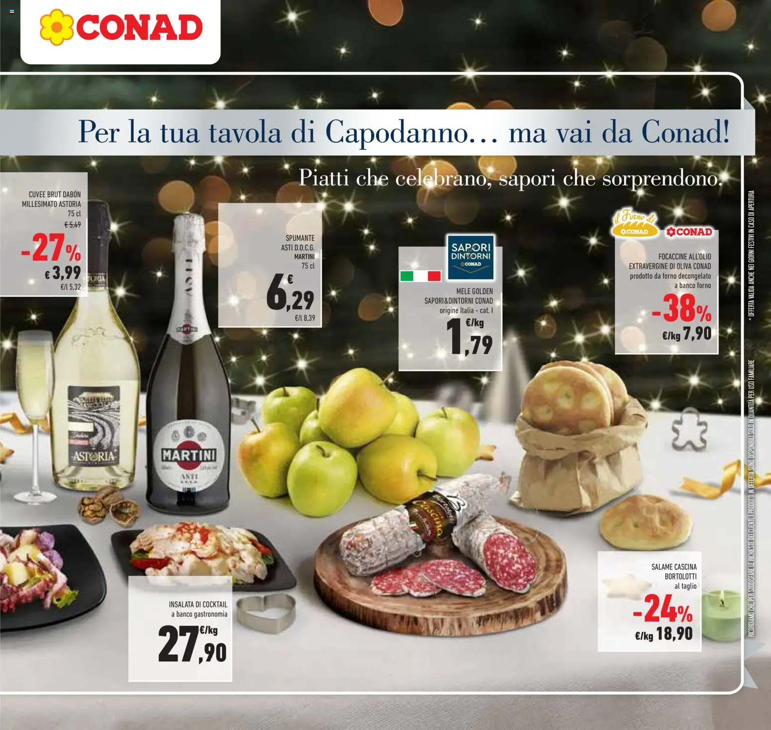 Volantino Conad del 27.12.2025 | Pagina: 7 | Prodotti: Salame, Mele, Insalata, Spumante