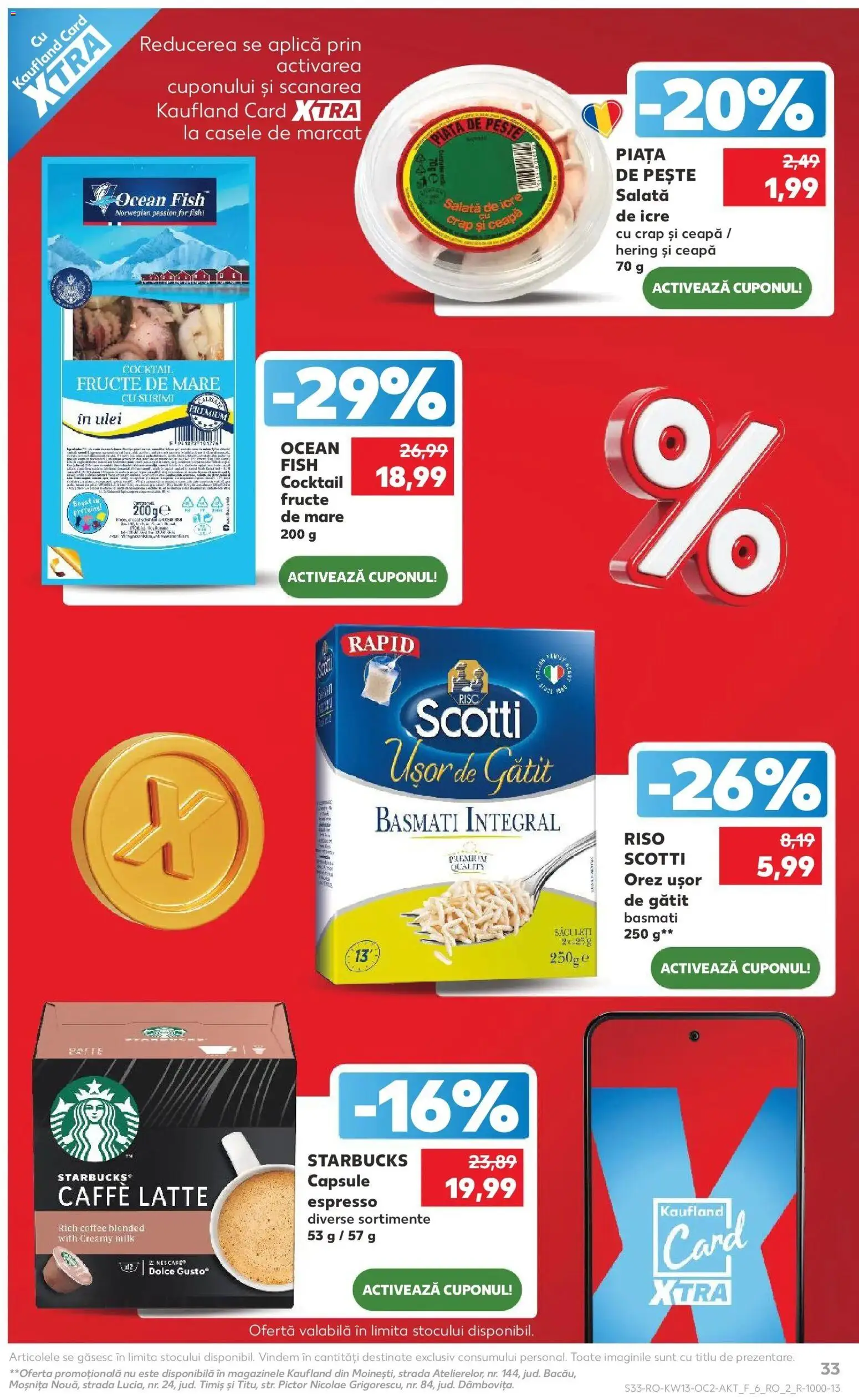 Noul catalog Kaufland – valabil de la 25.03.2026 | Pagină: 33 | Produse: Masaüstü kılıfı, Cocktail, Orez, Salată