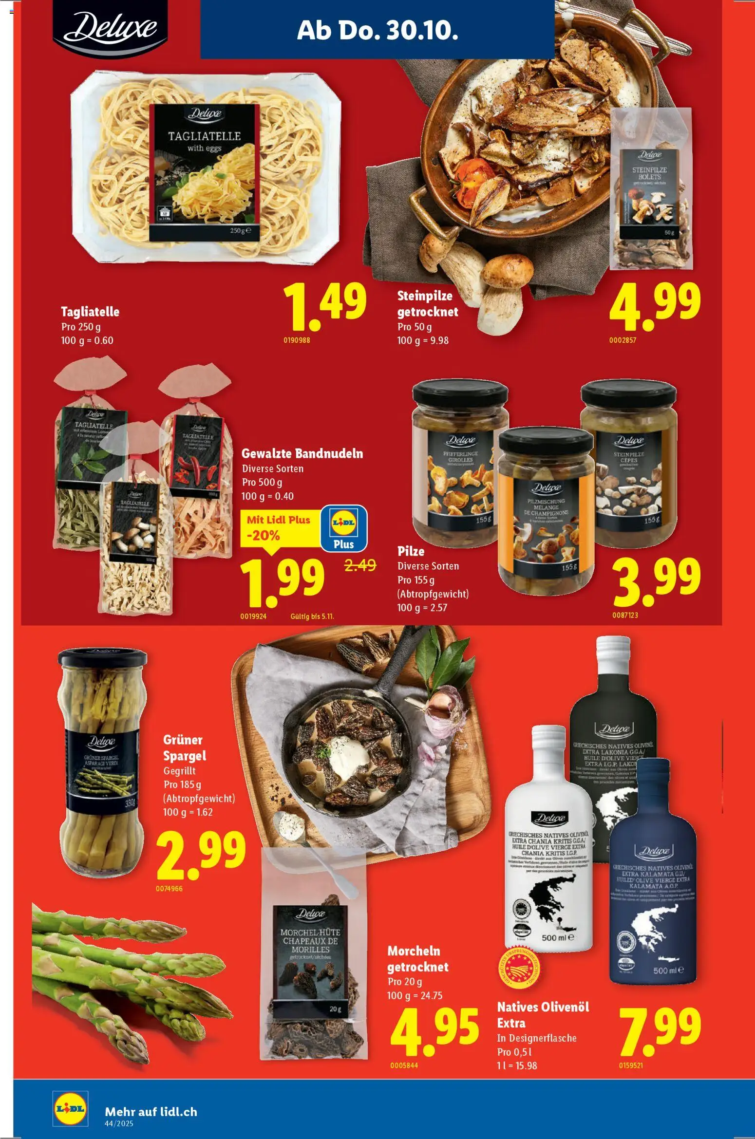 Lidl Aktionen – gültig ab 30.10.2025 | Seite: 16 | Produkte: Spargel, Champignons