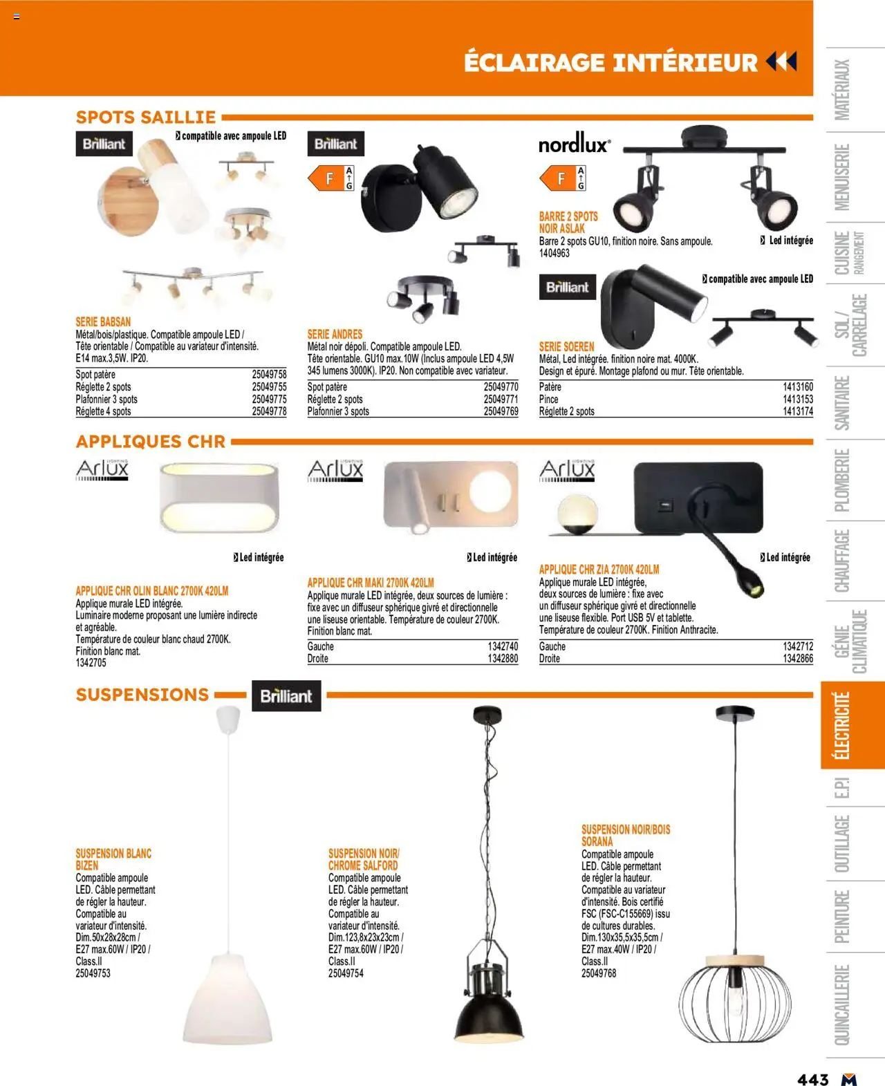  | Page: 443 | Produits: Câble, USB, Plafonnier, Diffuseur
