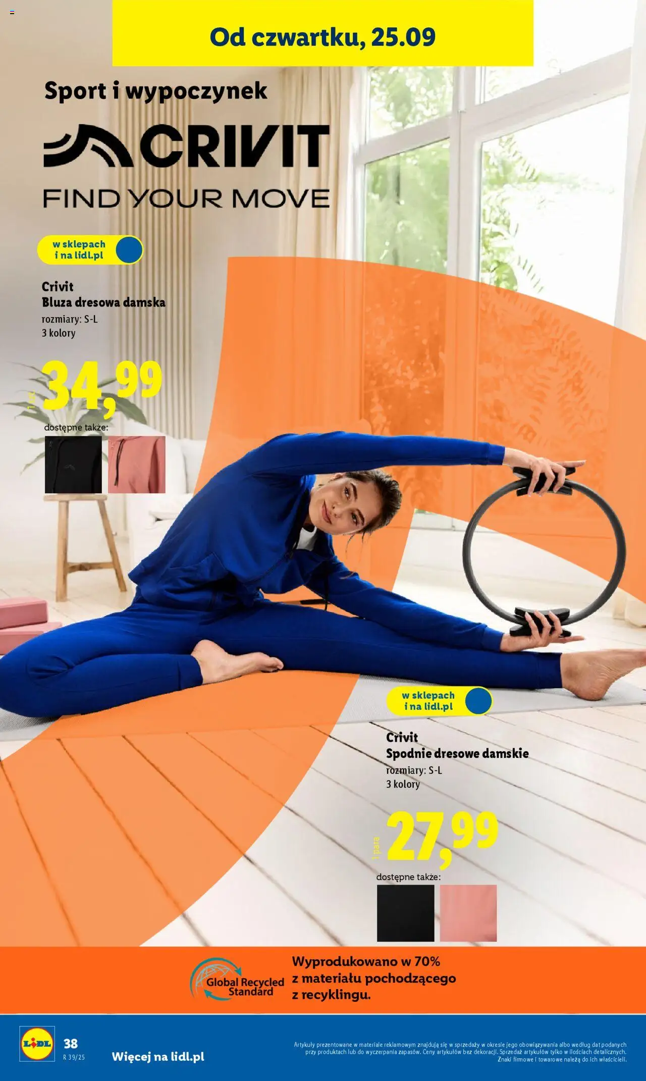 Lidl Katalog od 22.09.2025 | Strona: 44 | Produkty: Spodnie