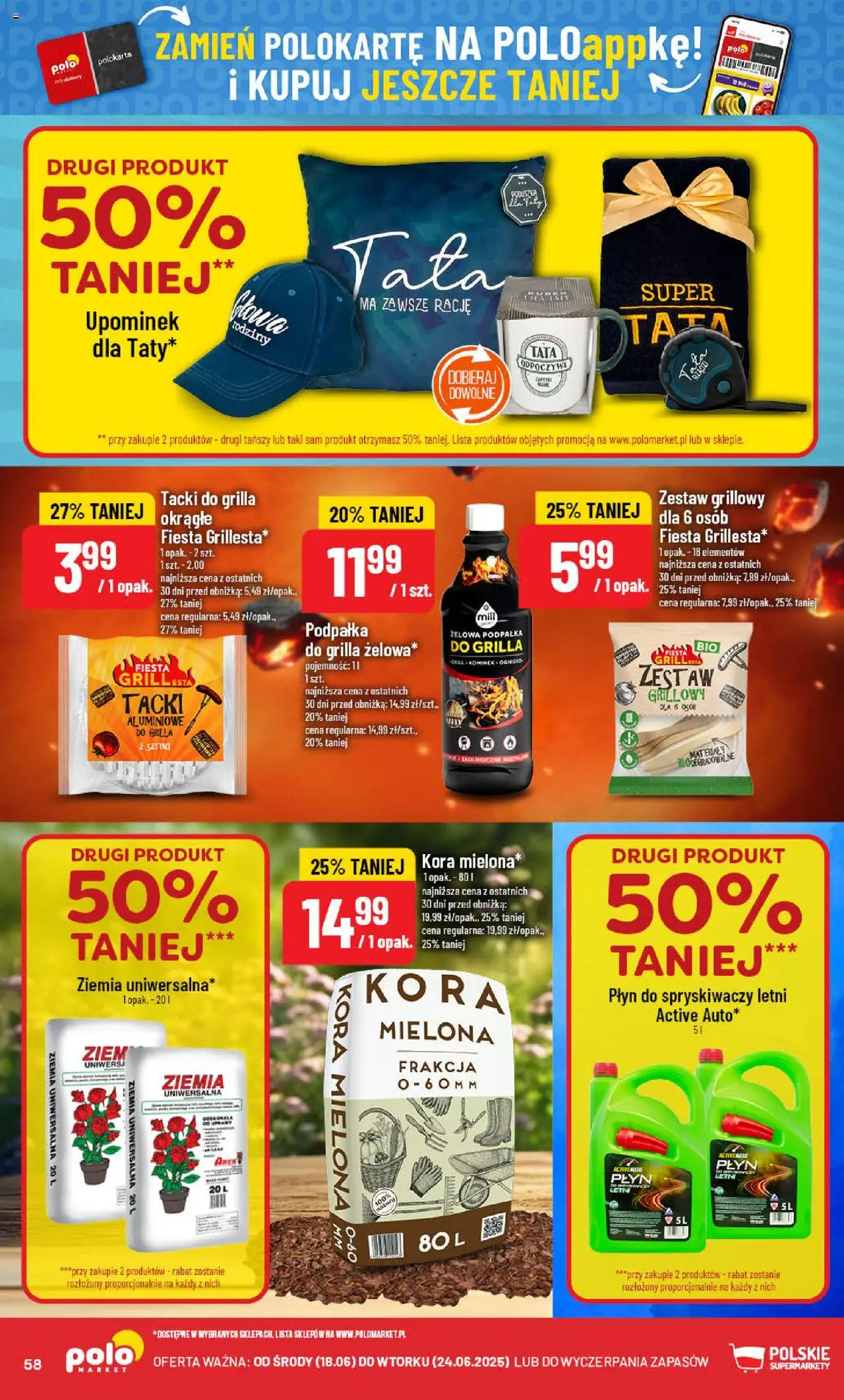 POLOmarket Gazetka od 18.06.2025 | Strona: 58 | Produkty: Ziemia uniwersalna, Płyn do spryskiwaczy letni, Ziemia, Poduszka