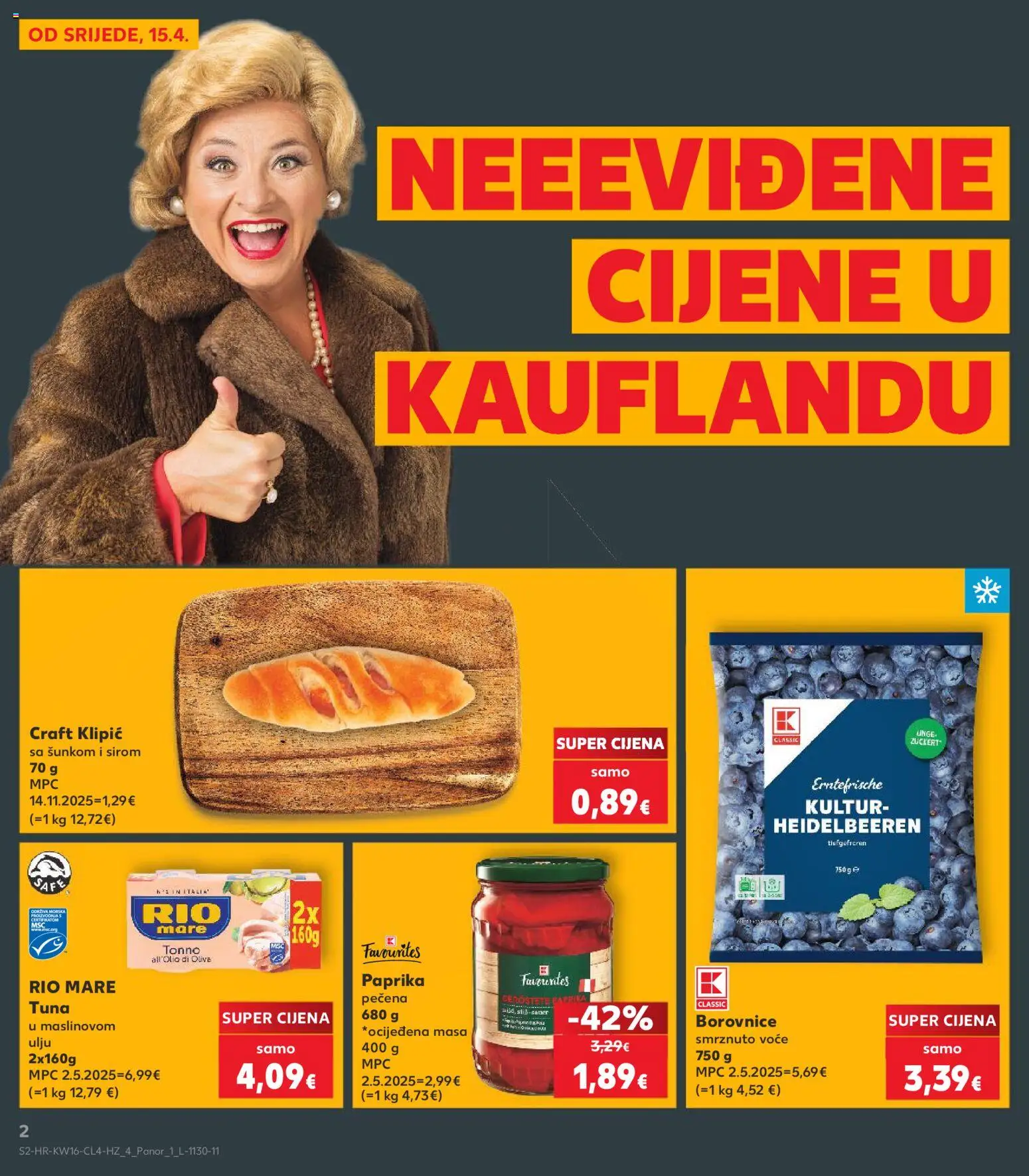 Kaufland HR akciós ujság - amely érvényes a következő dátumtól: 15.04.2026 | Oldal: 2