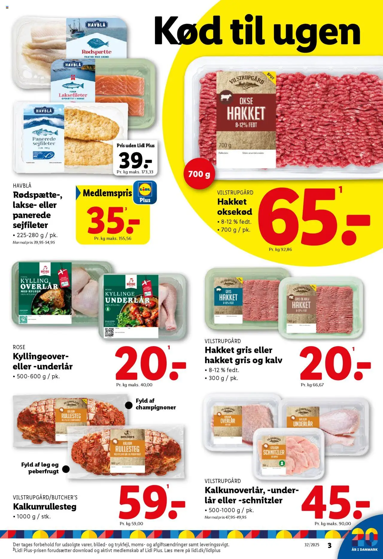 Lidl Tilbudsavis gyldig fra 03.08.2025 | Side: 3 | Produkter: Oksekød, Kalkun, Schnitzler, Peberfrugt