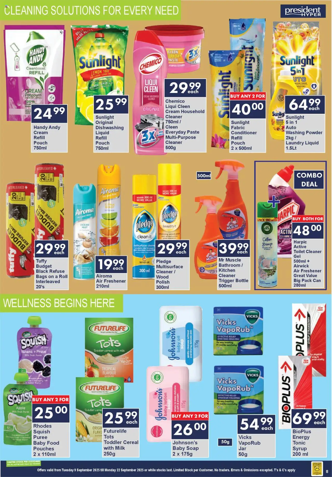 New President Hyper catalogue – valid from 09.09.2025 | Page: 8 | Products: Tonic, Conditioner, Soap, Fruit
