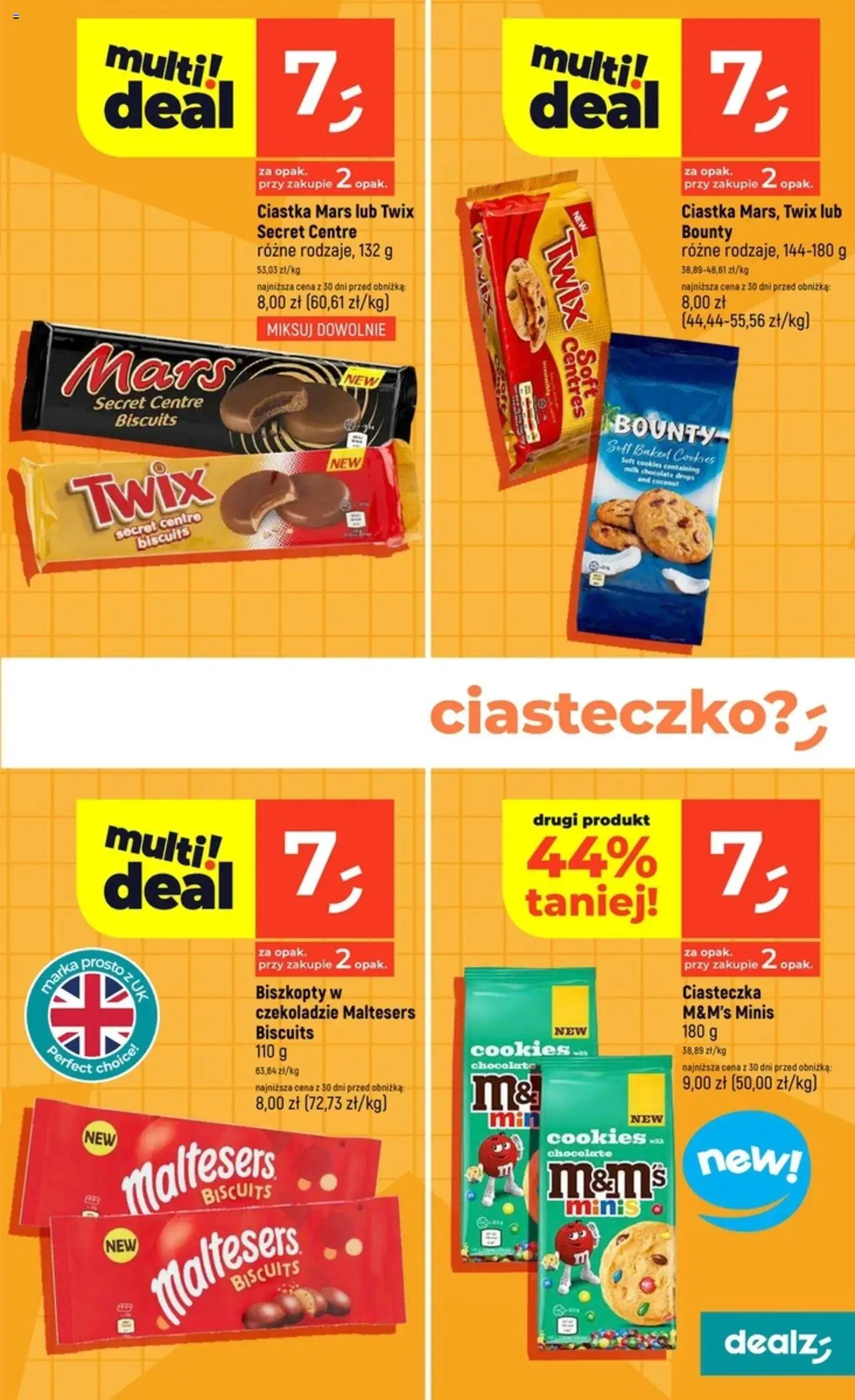 Dealz Gazetka - O!ceny pierwsza klasa od 07.08.2025 | Strona: 9 | Produkty: Maltesers, M&M's, Ciastka, Ciasteczka