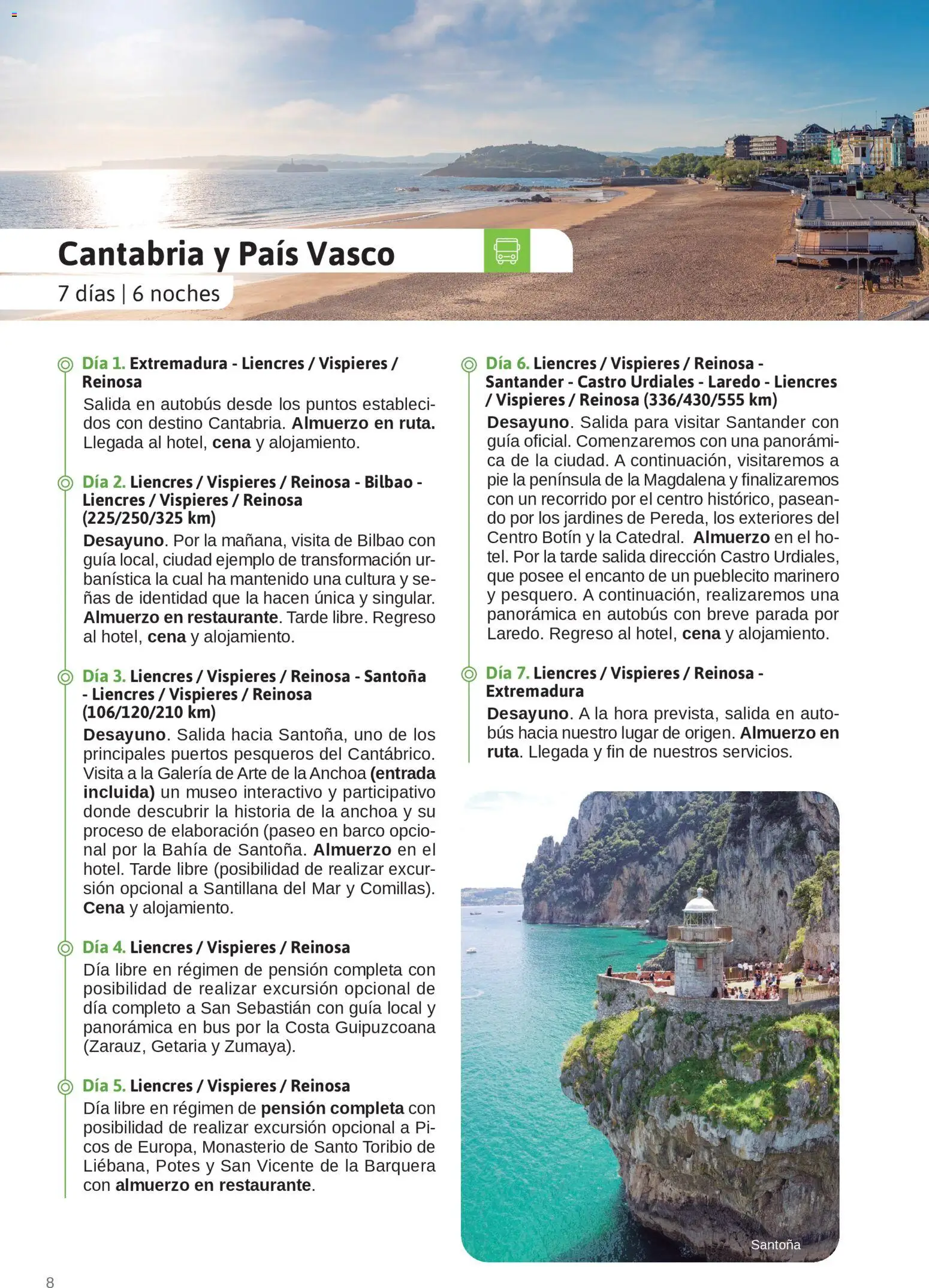 Viajes El Corte Inglés Junta de Extremadura │ válido desde el 01.03.2026 | Página: 8 | Productos: Anchoa