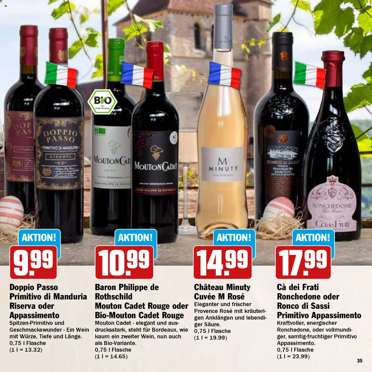 HIT Wochenprospekt – gültig ab 09.03.2026 | Seite: 35 | Produkte: Doppio passo primitivo, Rouge, Saft, Wein