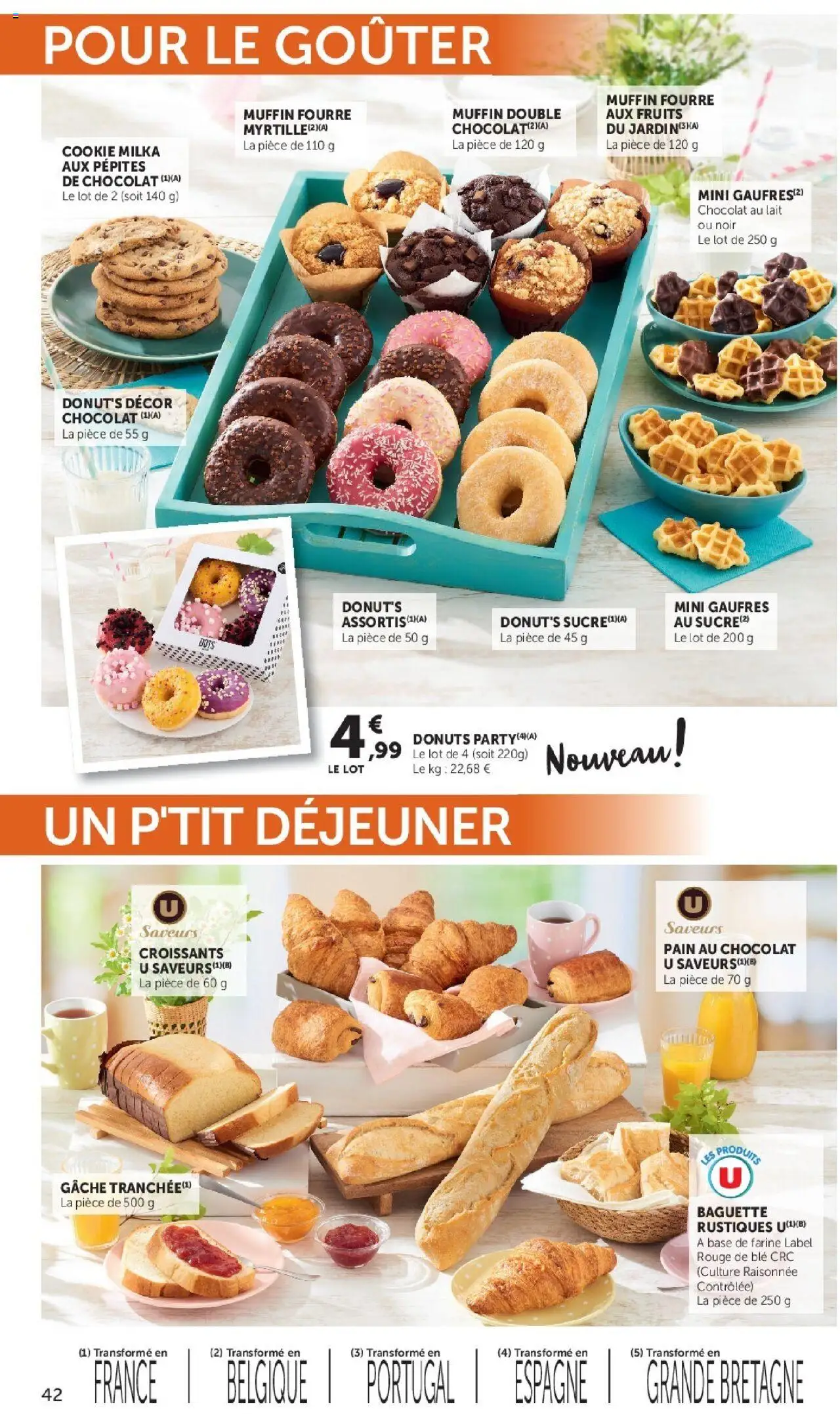 {H1} | Page: 42 | Produits: Base, Pain au chocolat, Lait, Pain