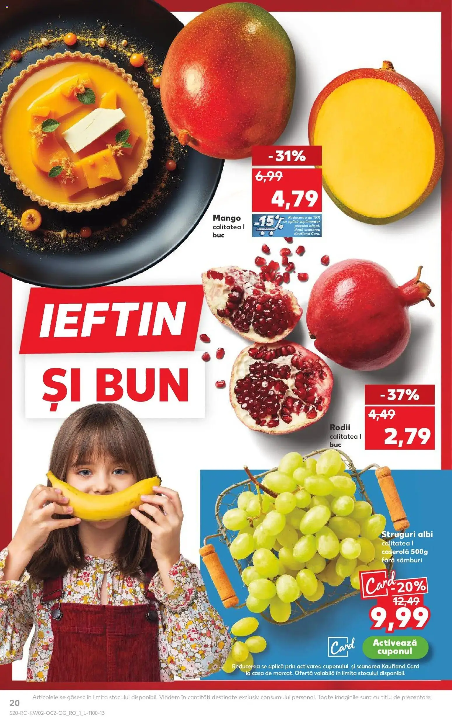 Noul catalog Kaufland – valabil de la 07.01.2026 | Pagină: 20 | Produse: Struguri, Mango
