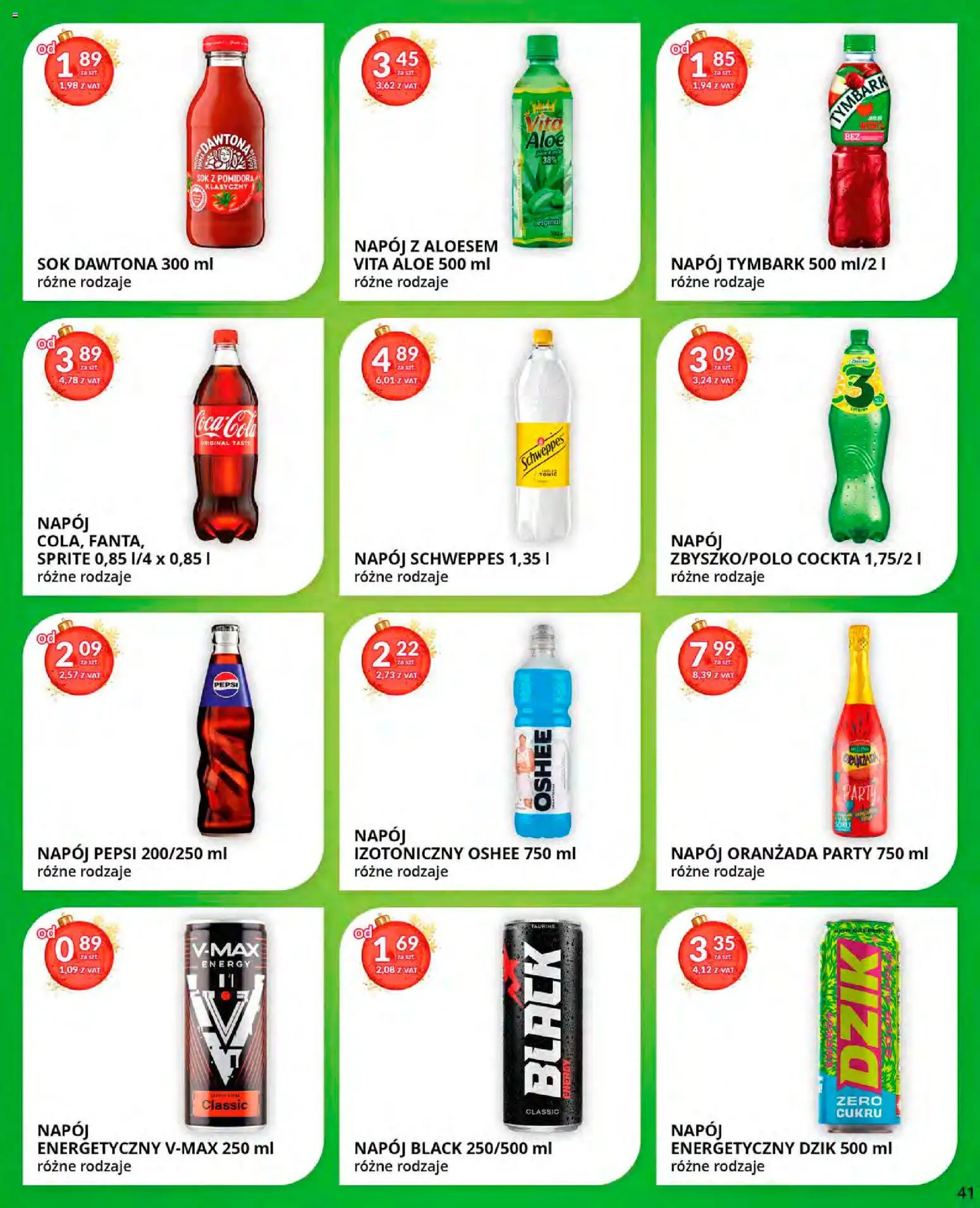 Eurocash Gazetka od 15.12.2025 | Strona: 41 | Produkty: Pepsi, Sprite, Coca cola, Sok
