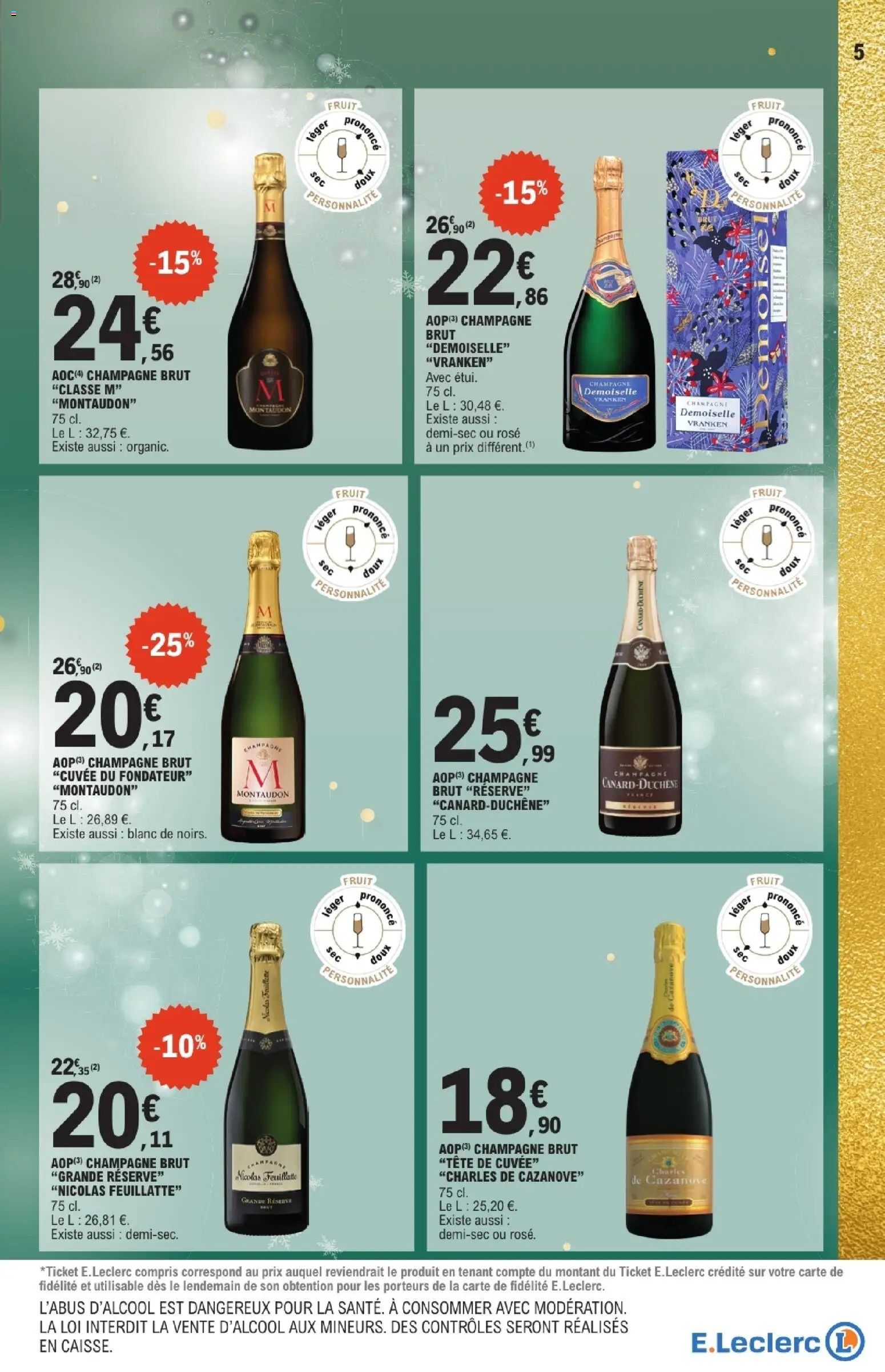 {H1} | Page: 5 | Produits: Champagne brut demoiselle, Champagne brut, Champagne